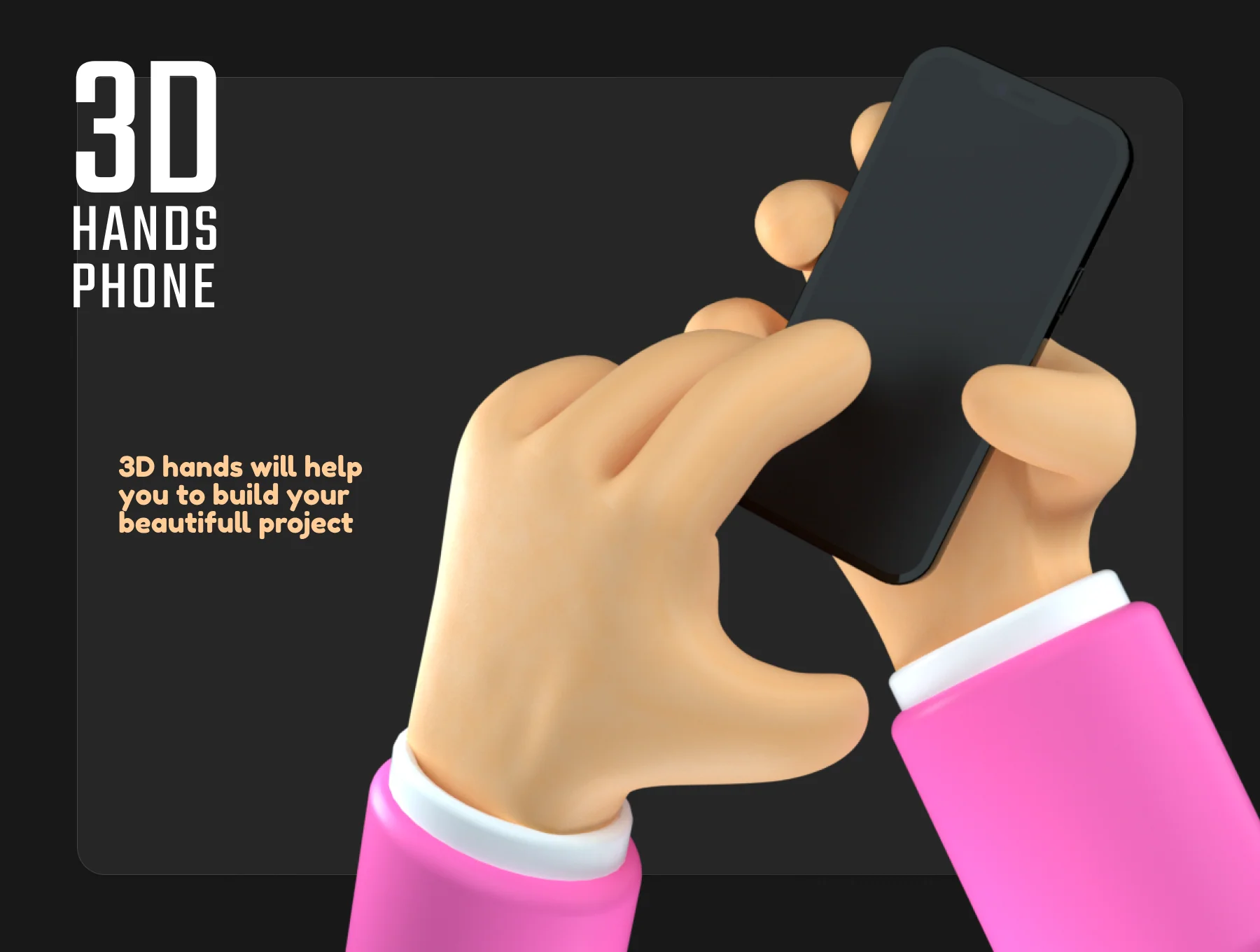 3D hands phone 5