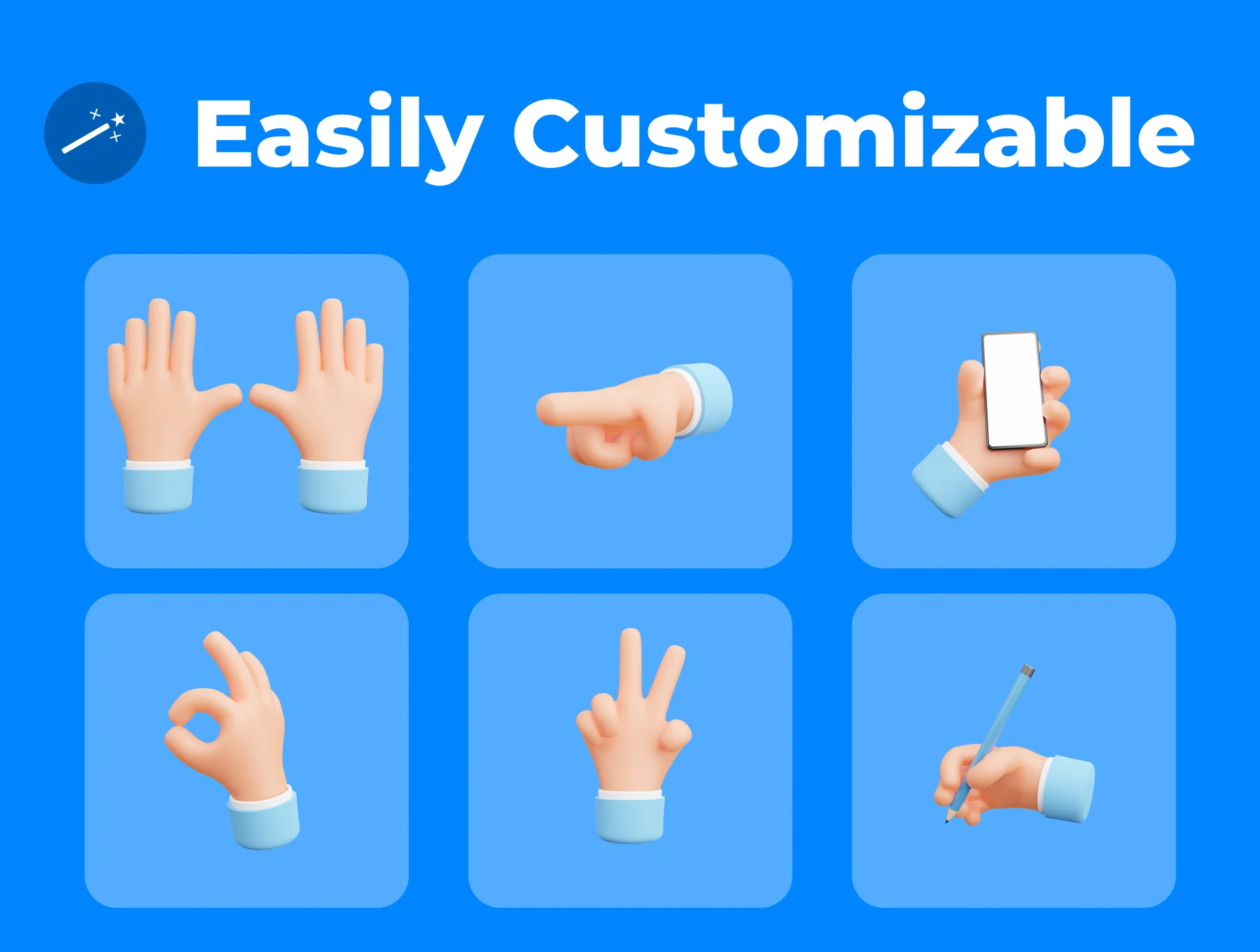 Cartoon Hands - 3D Hands 3
