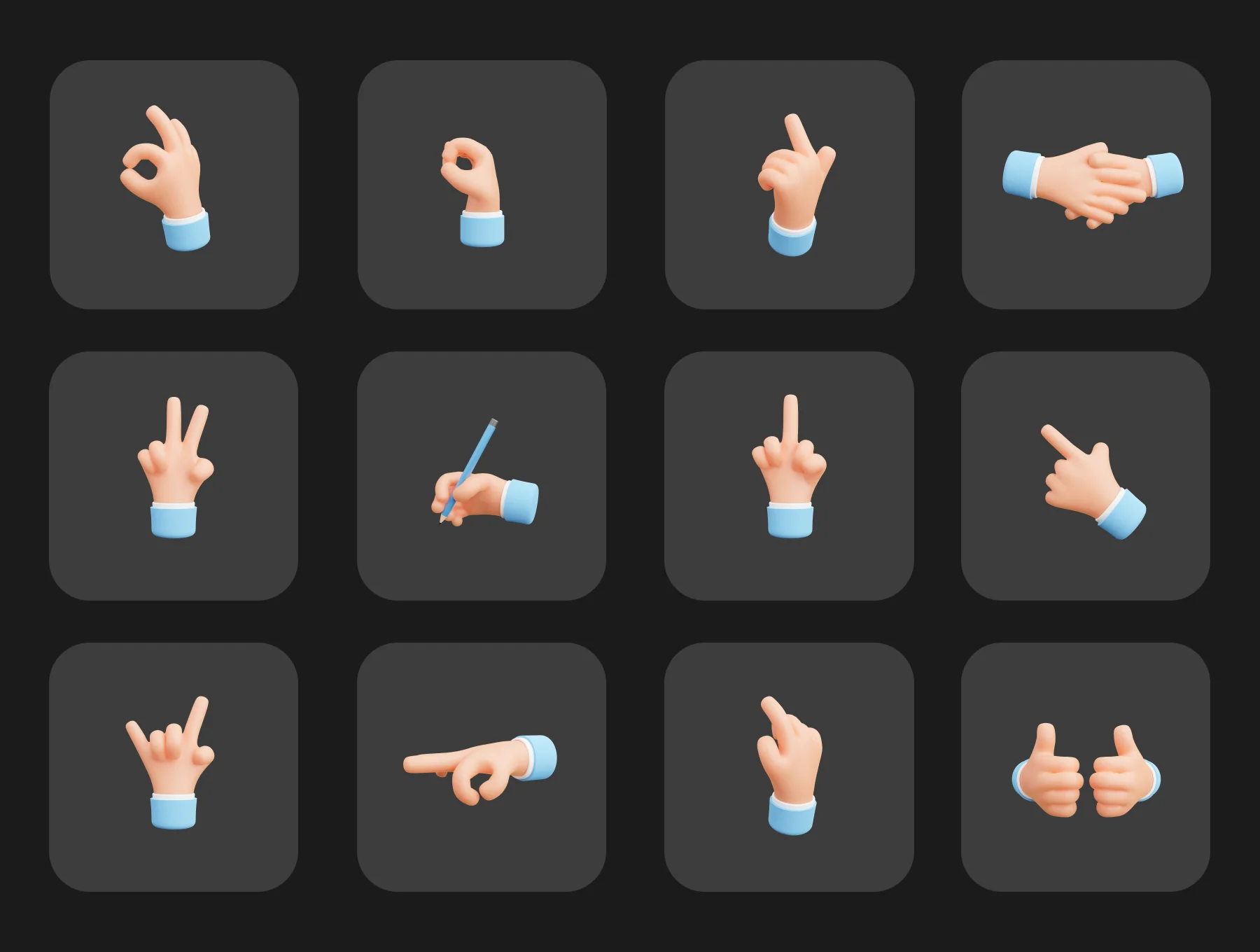Cartoon Hands - 3D Hands 6