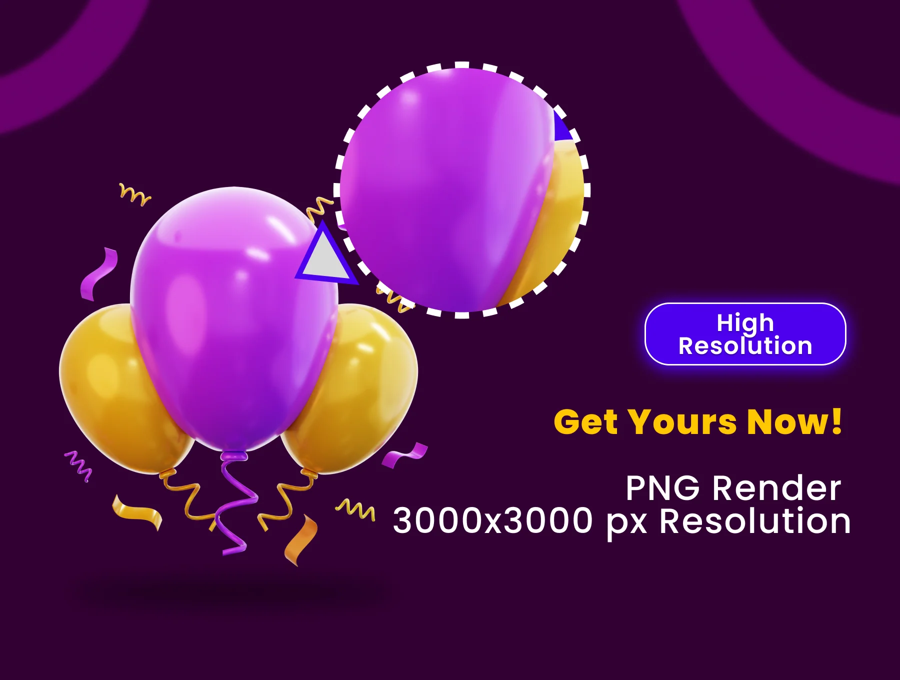3D Happy New Year Icon Set 3