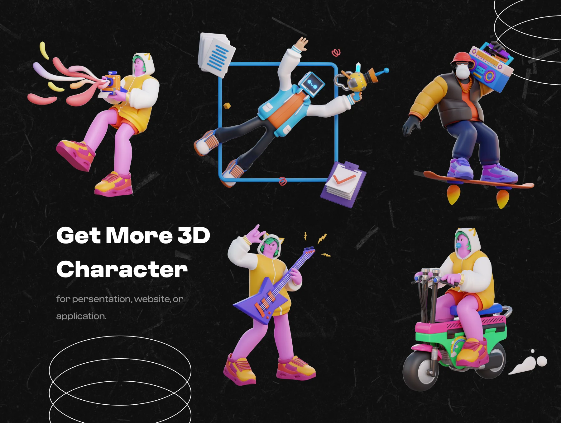 3D Hi Fi Retro Futuristic Character 7