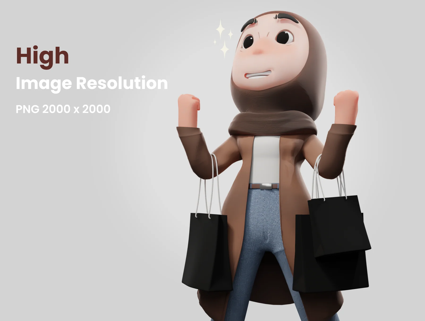 3D Hijab Illustration 3