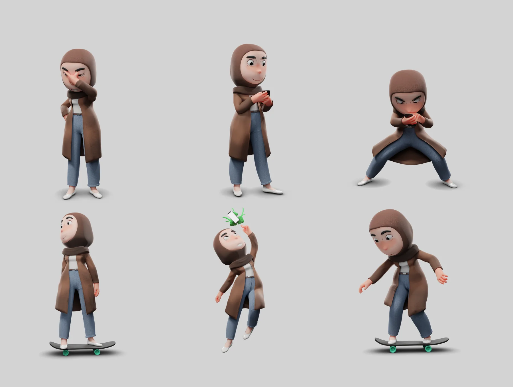 3D Hijab Illustration 6