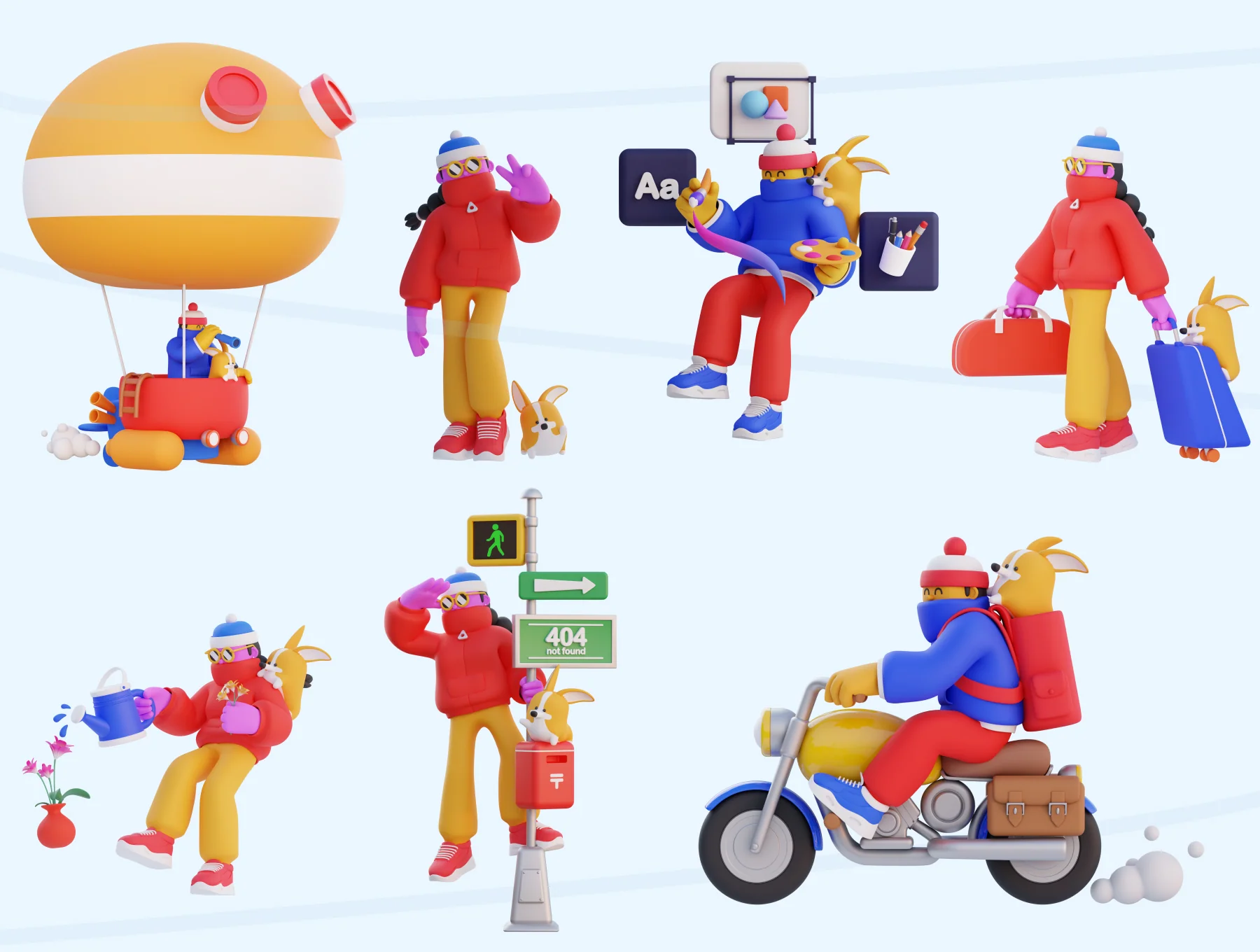 3D Holiday’s Character Pack 7