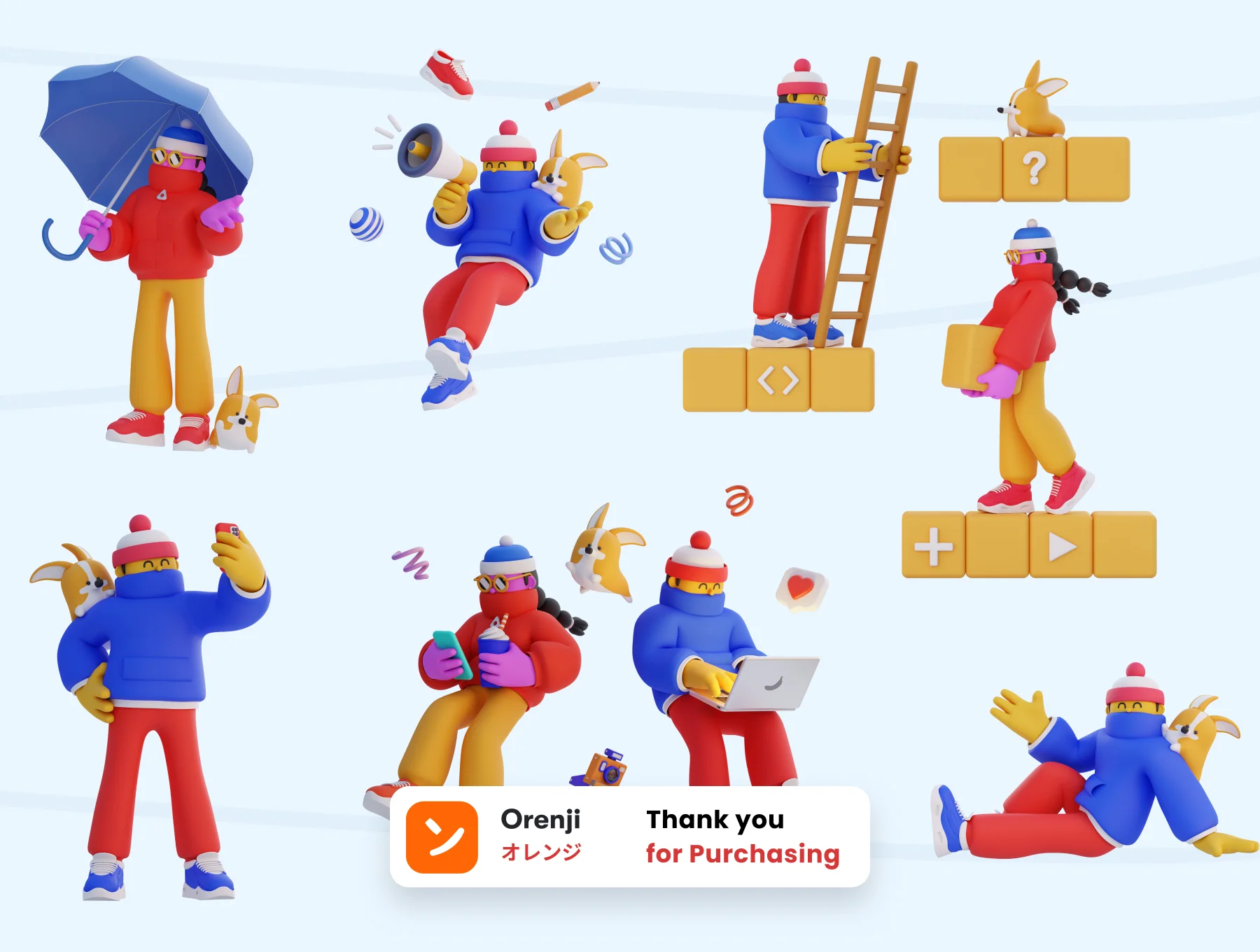 3D Holiday’s Character Pack 8