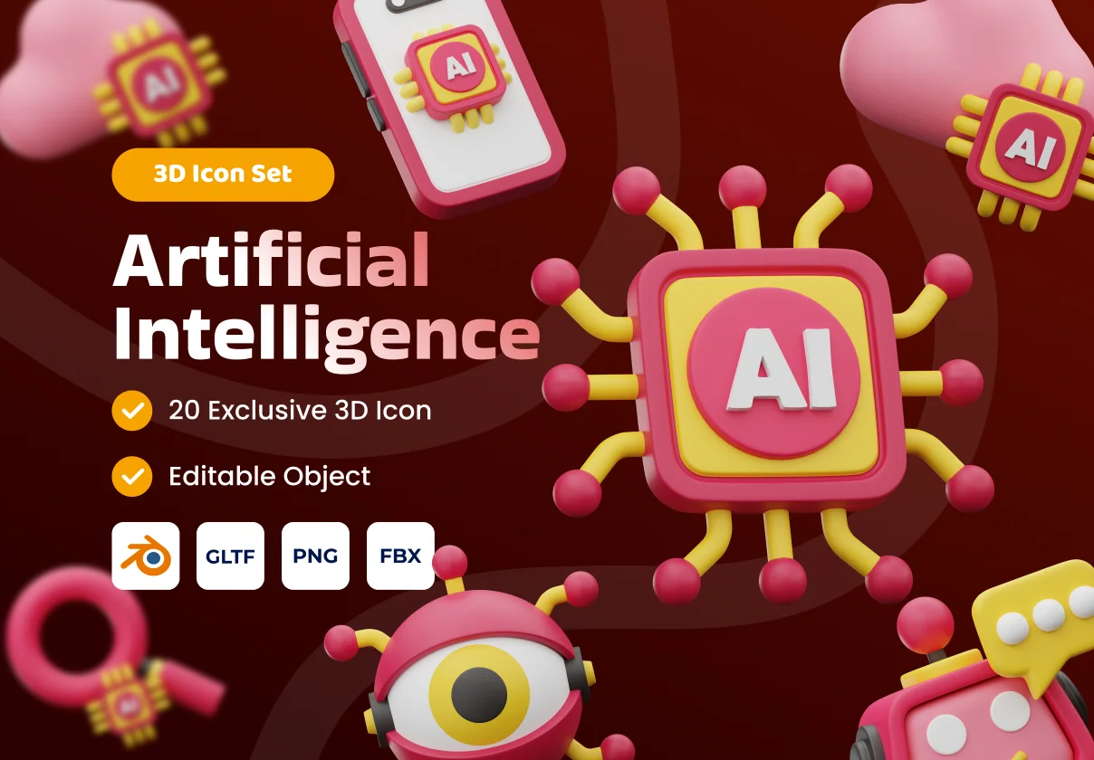 Artificial Intelligence 3D Icon