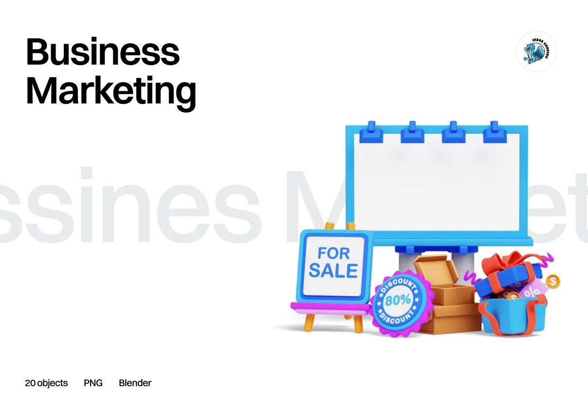 3D Icon Business Marketing