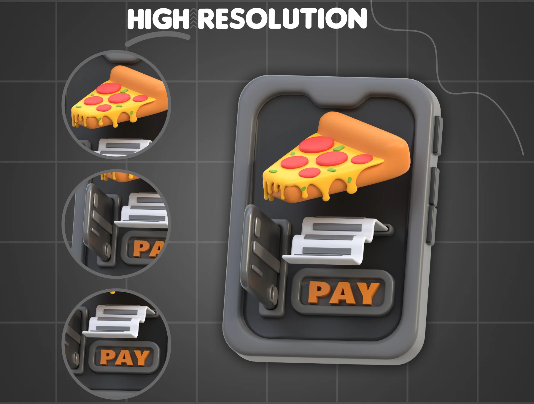 3D Icon Food Delivery 3