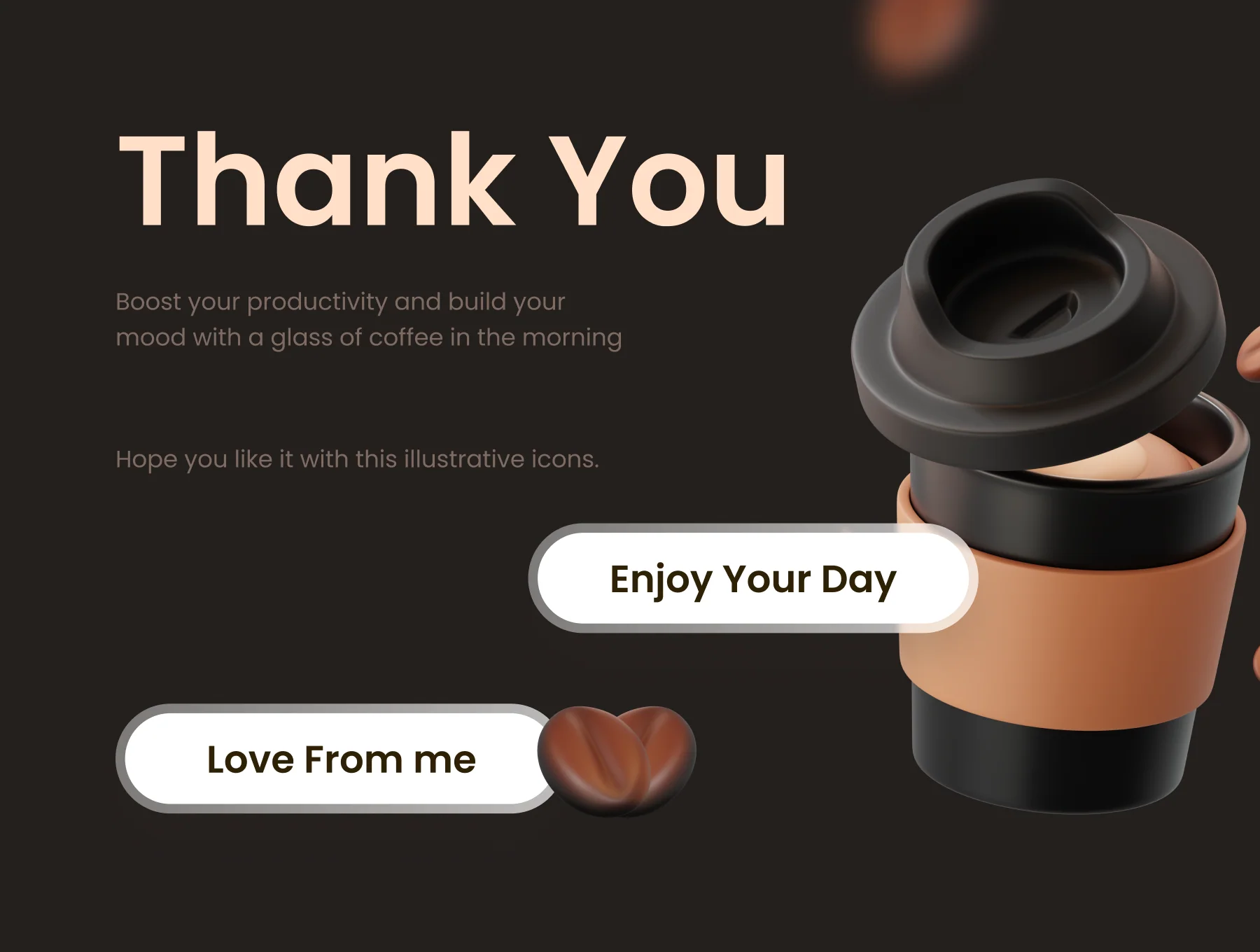 3D Icon Illustration Coffee Series 4
