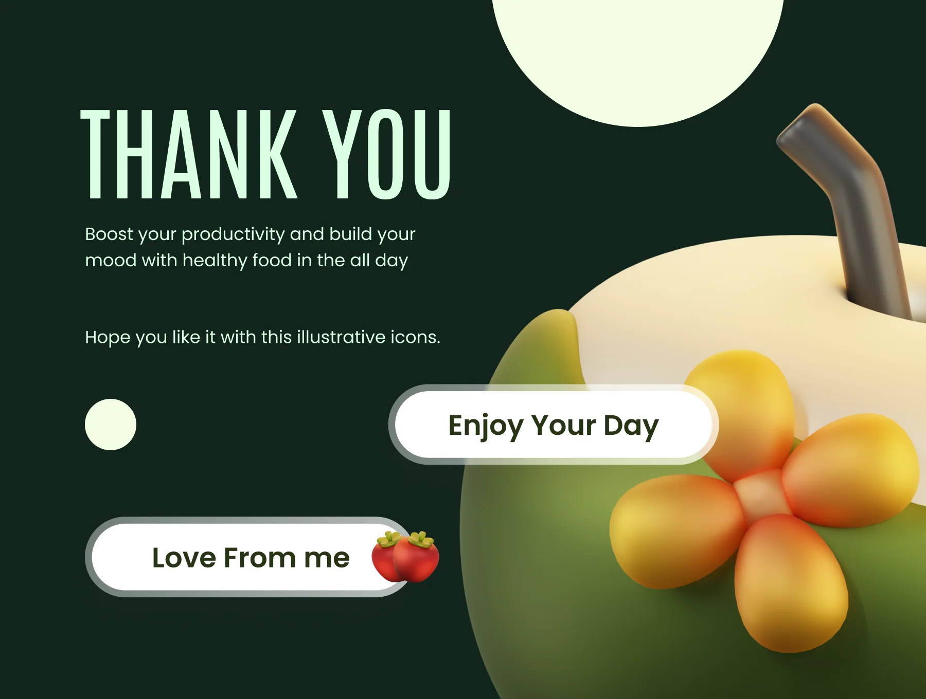 3D Icon Illustration Healthy Fruit 4