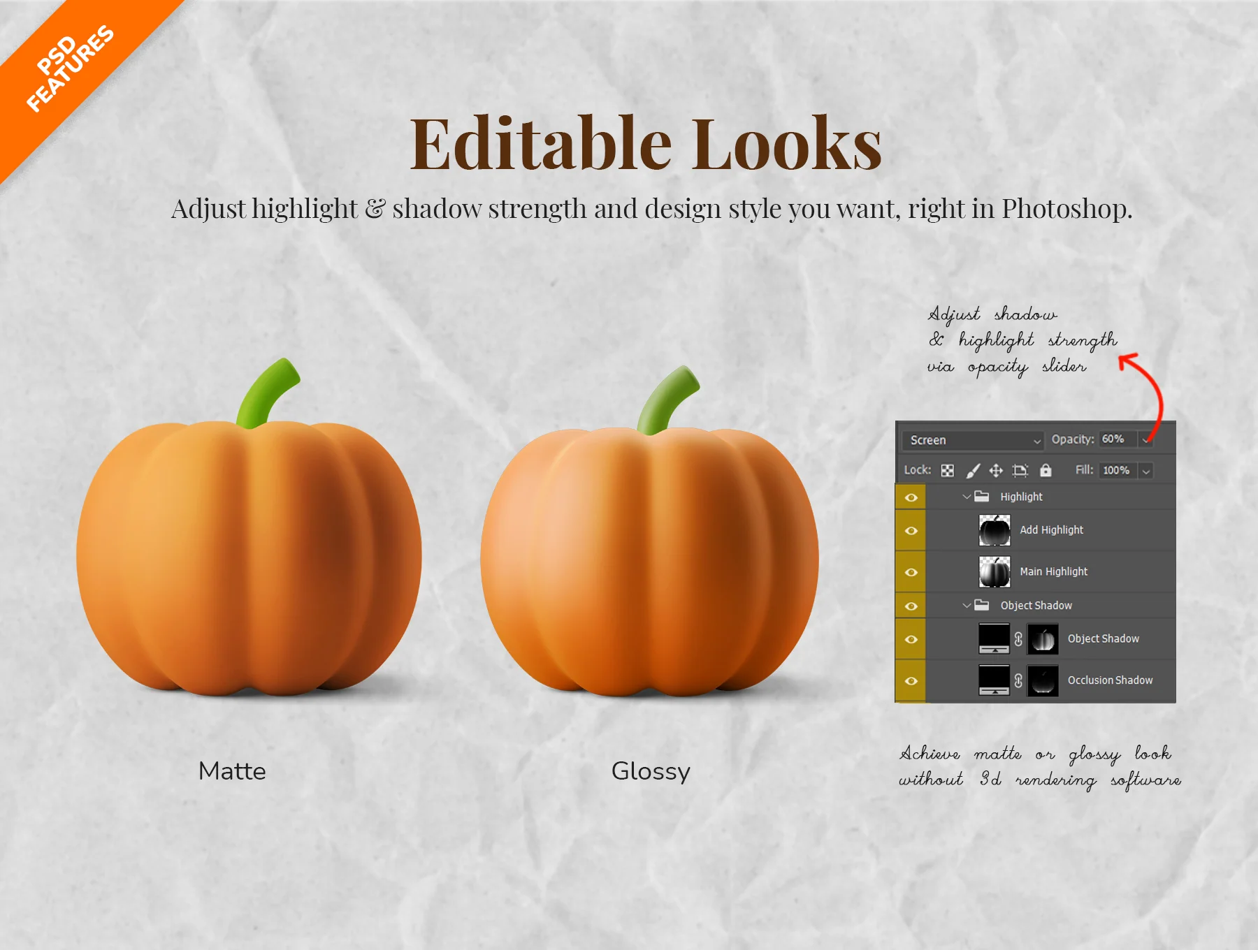 3D Icon Illustration Set - Autumn Food Theme 4