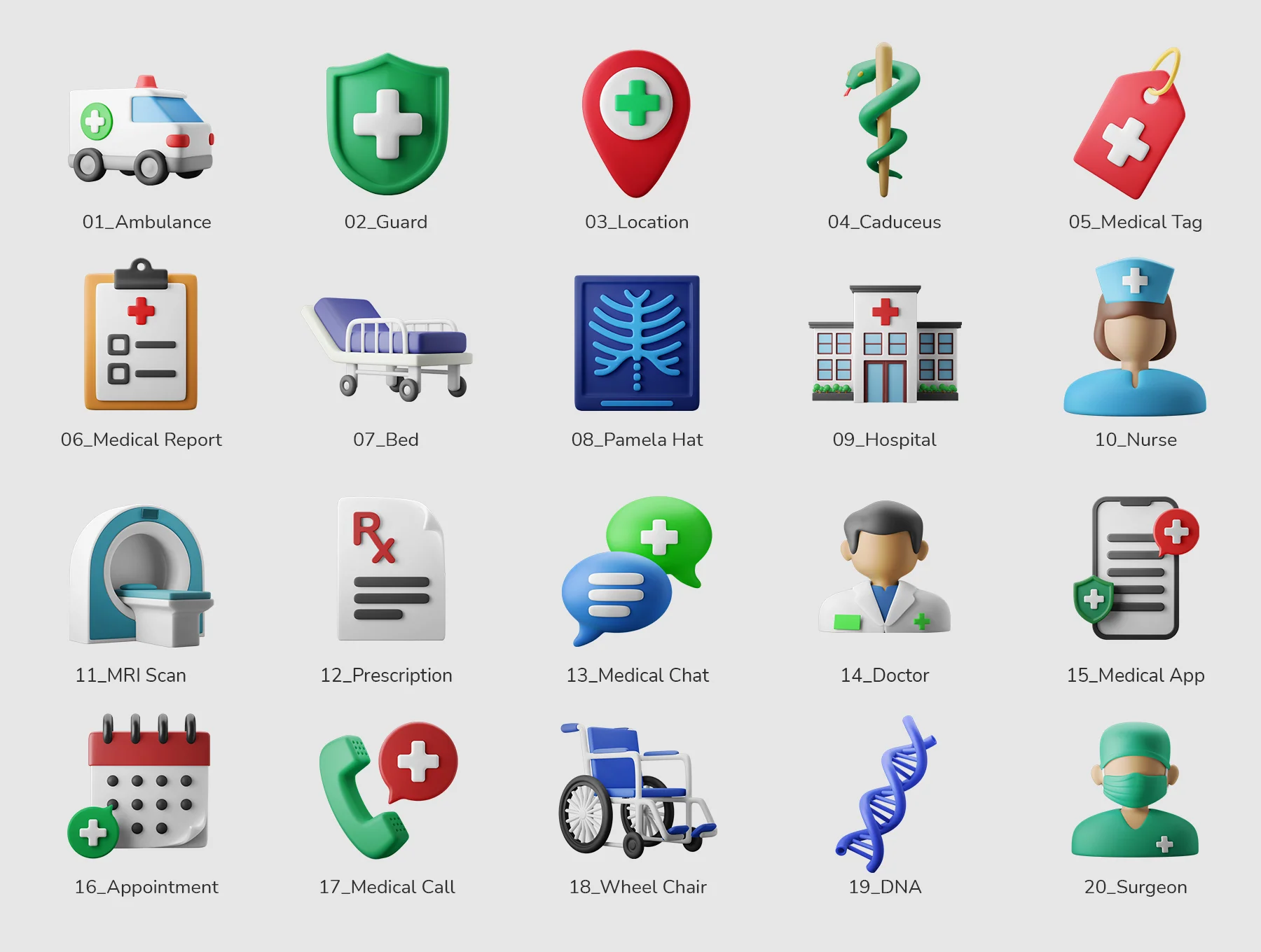 3D Icon Illustration Set - Medical Vol. 01 - Hospital & Clinic 2