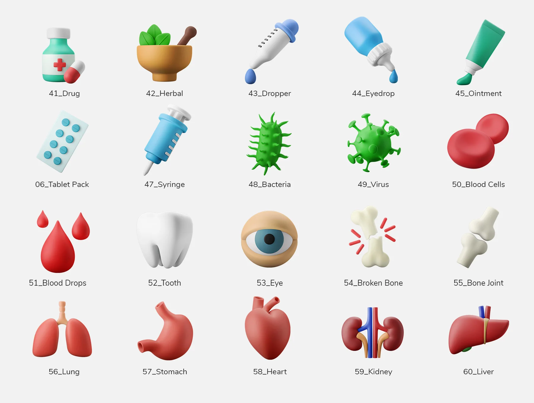 3D Icon Illustration Set - Medical Vol. 03 - Diseases, Medicines And Organs 2