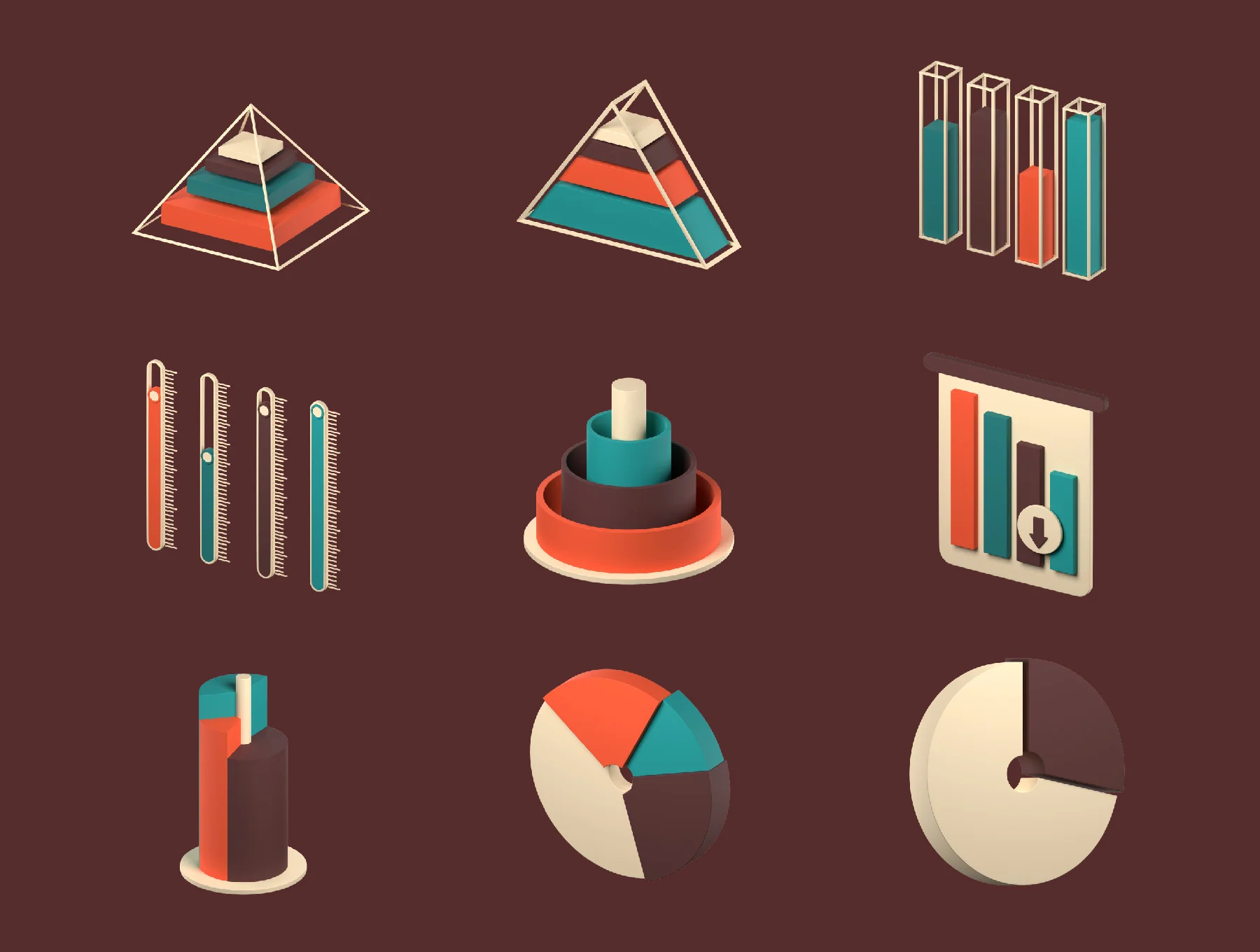 3D Icon Infograph 7