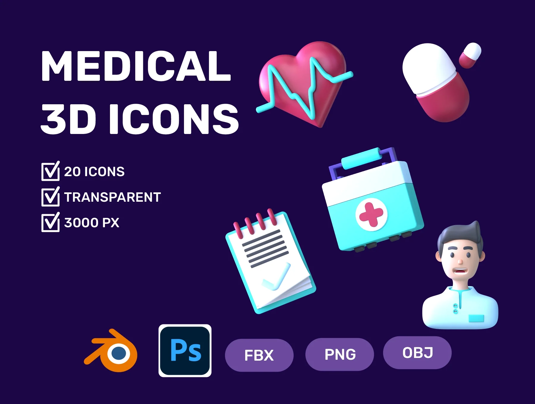 3D ICON MEDICAL ILLUSTRATION 4