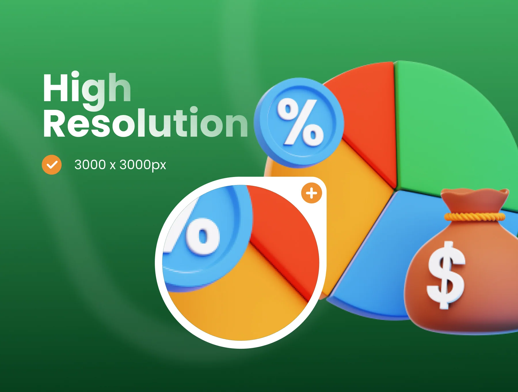 Finance & Investments 3D Icon Set 4
