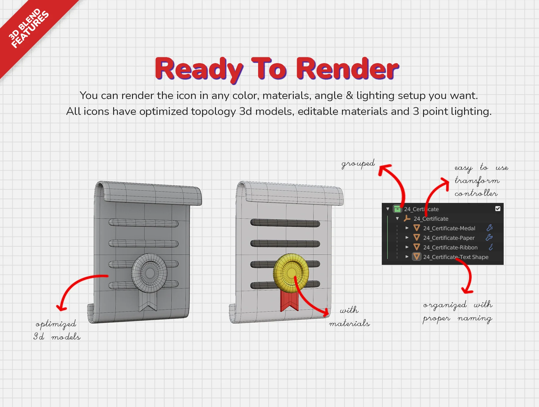 3D Icon Set - Education College Theme 5