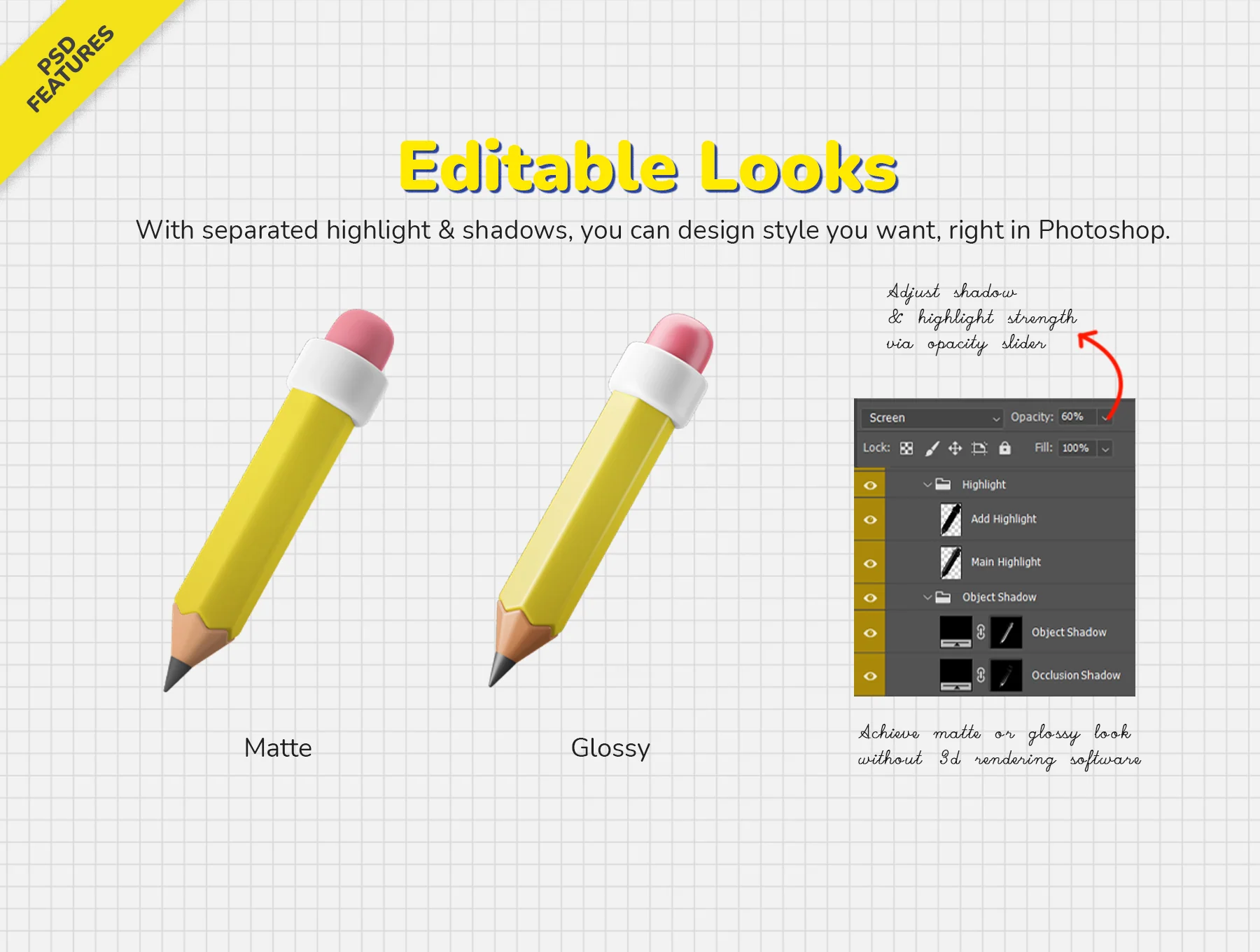 3D Icon Set - Education Stationery Theme 4