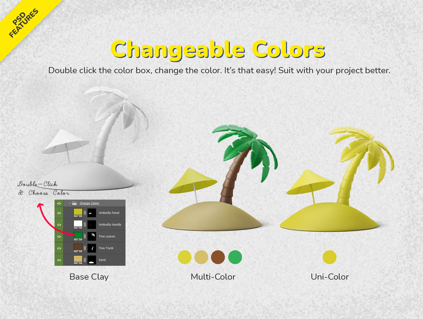 3D Icon Set - Summer Theme Beach Vacation 3