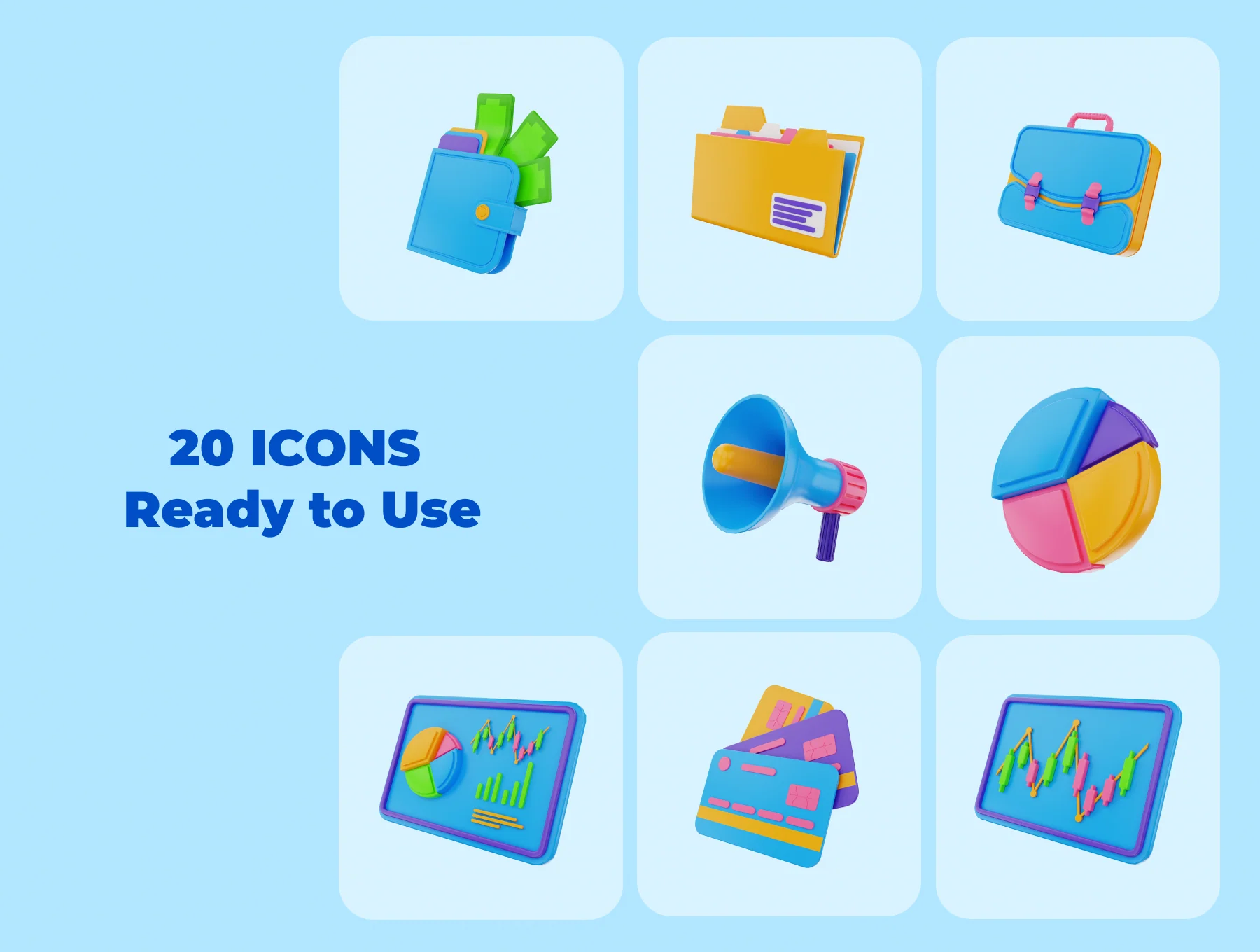 3D ICONS BUSINESS PACK 7