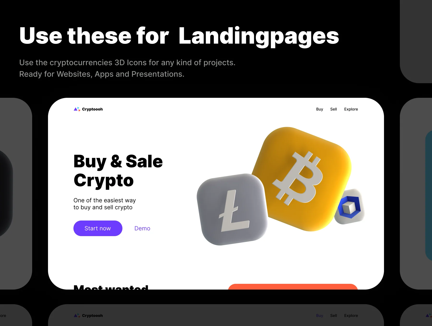 3D Icons Cryptocurrencies Vol. 1 2