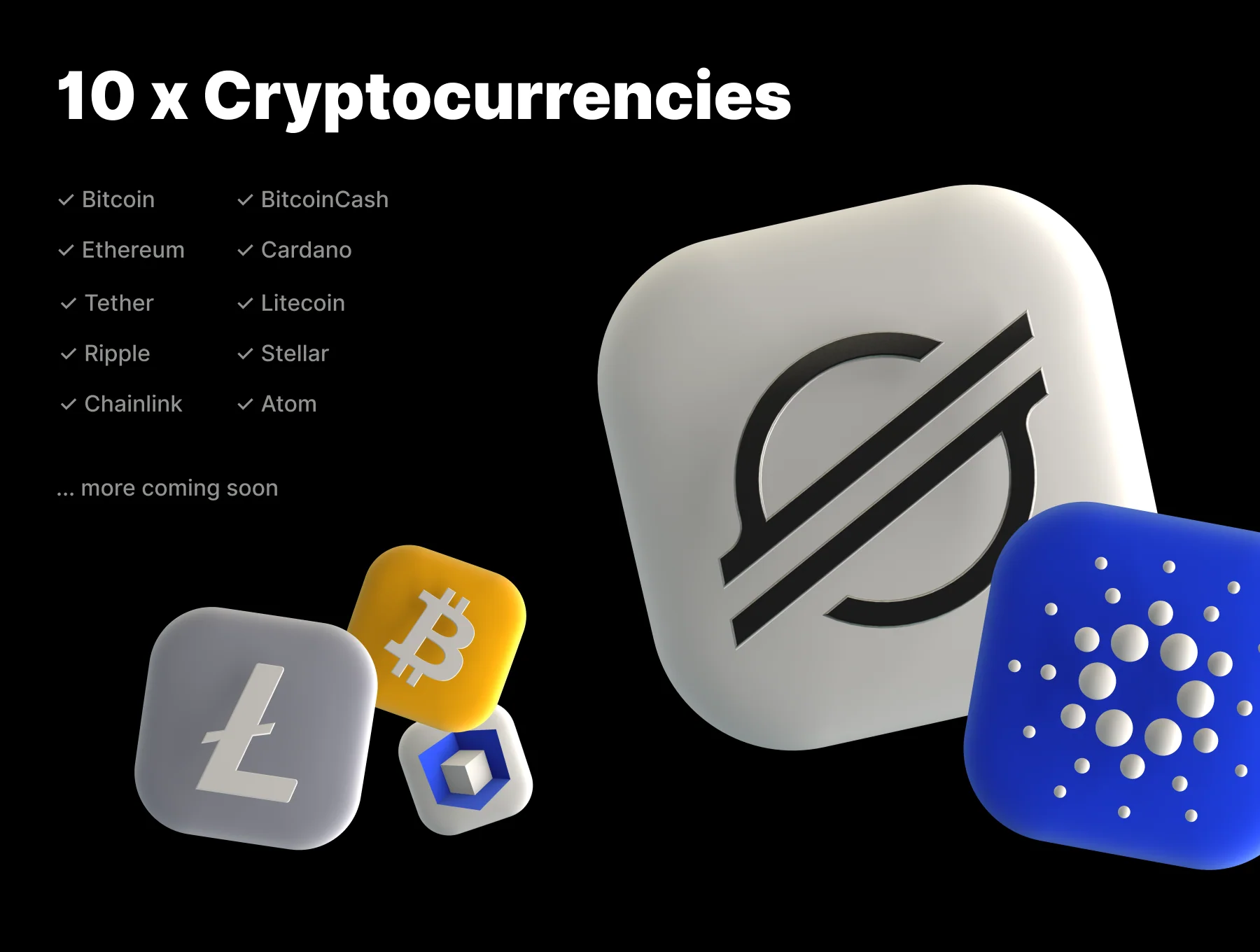 3D Icons Cryptocurrencies Vol. 1 3