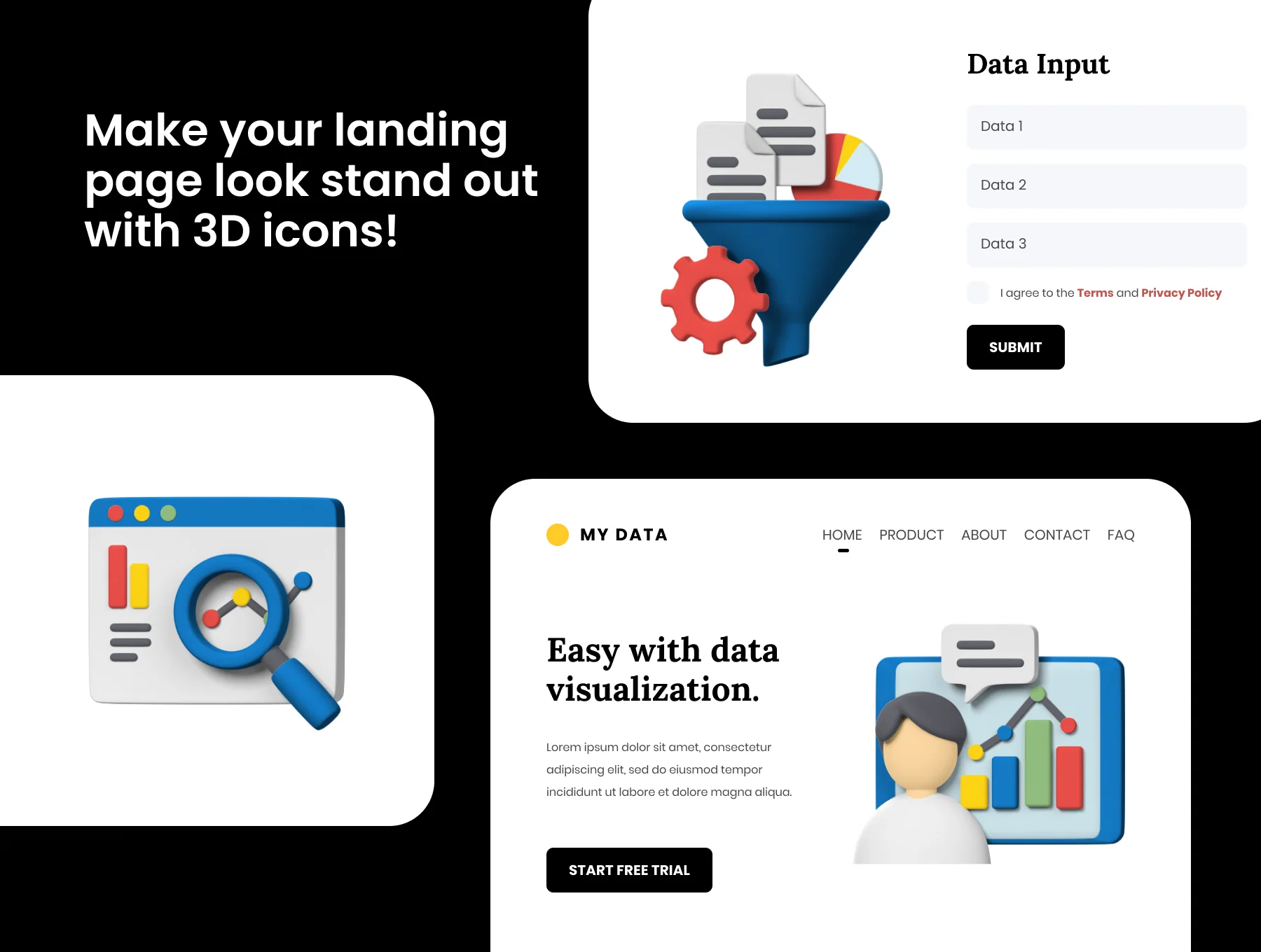 3D Icons - Data Analytics 4