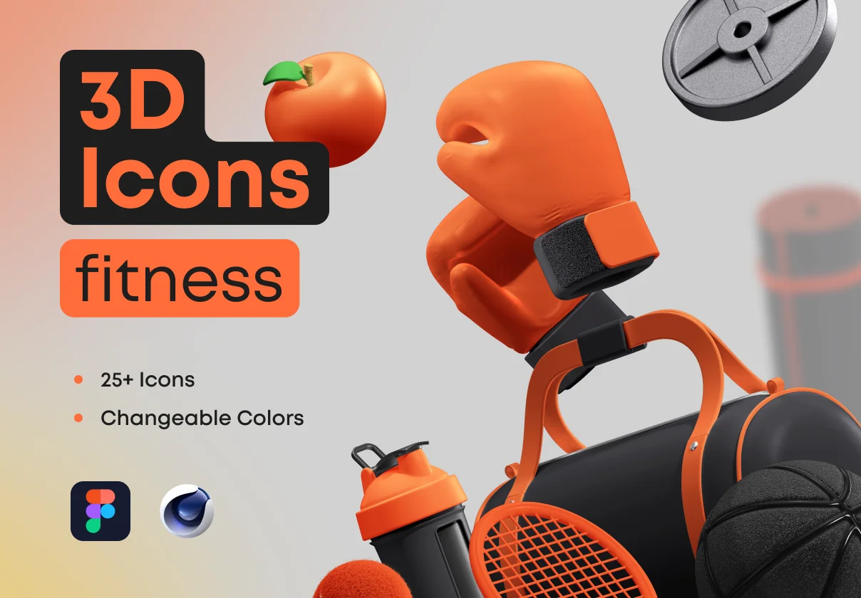 3D Icons Pack - Fitness
