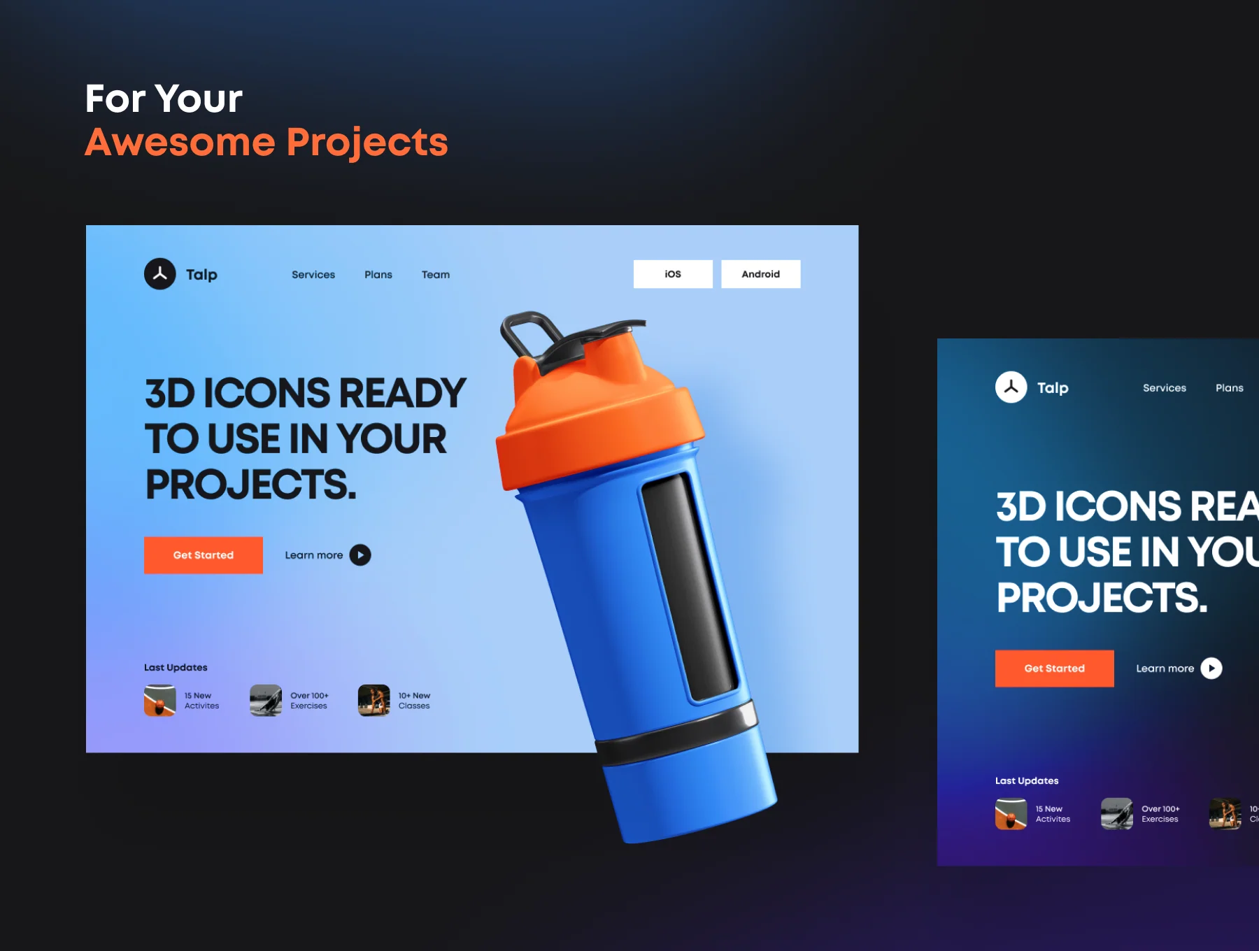 3D Icons Pack - Fitness 5