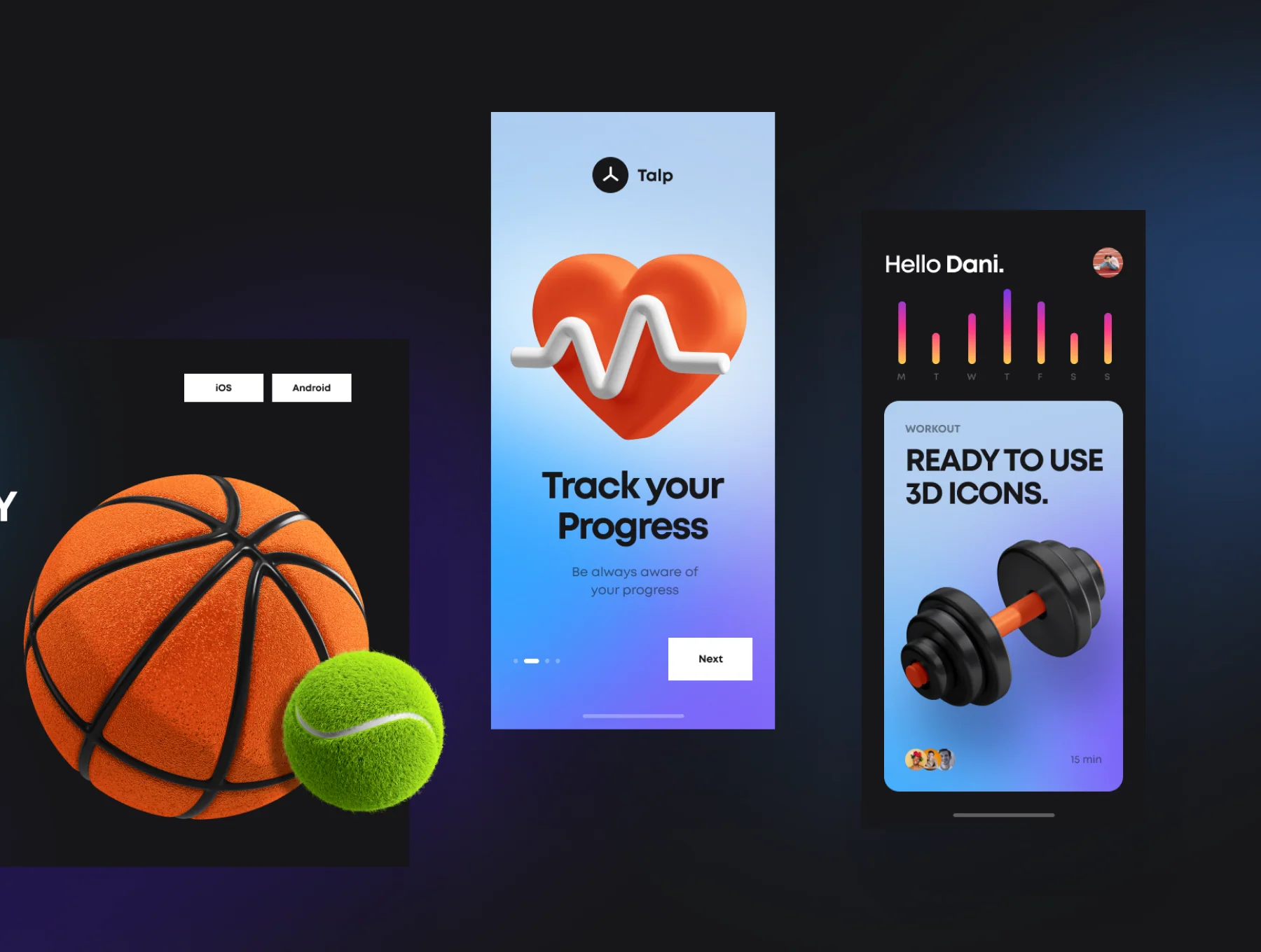 3D Icons Pack - Fitness 6