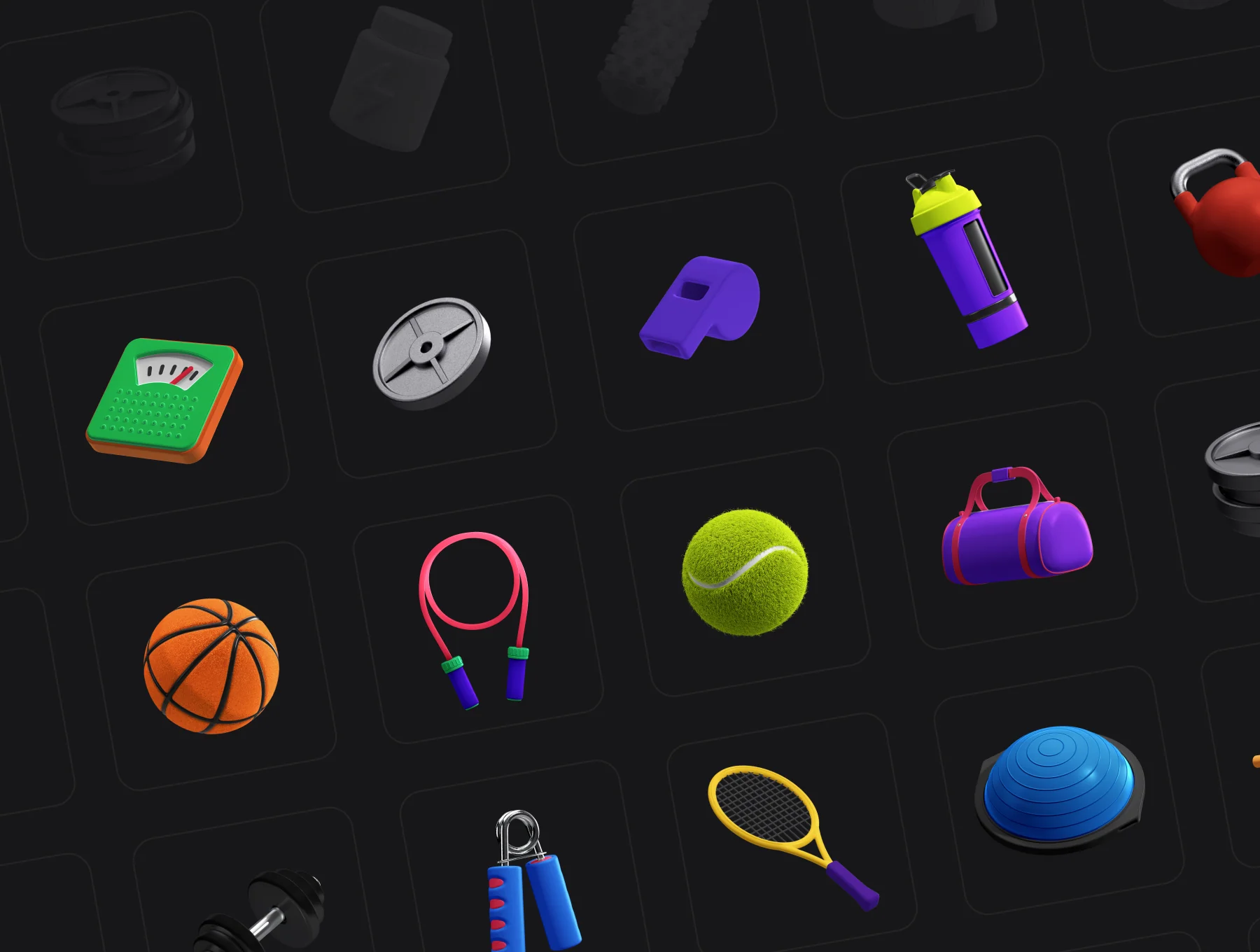 3D Icons Pack - Fitness 7