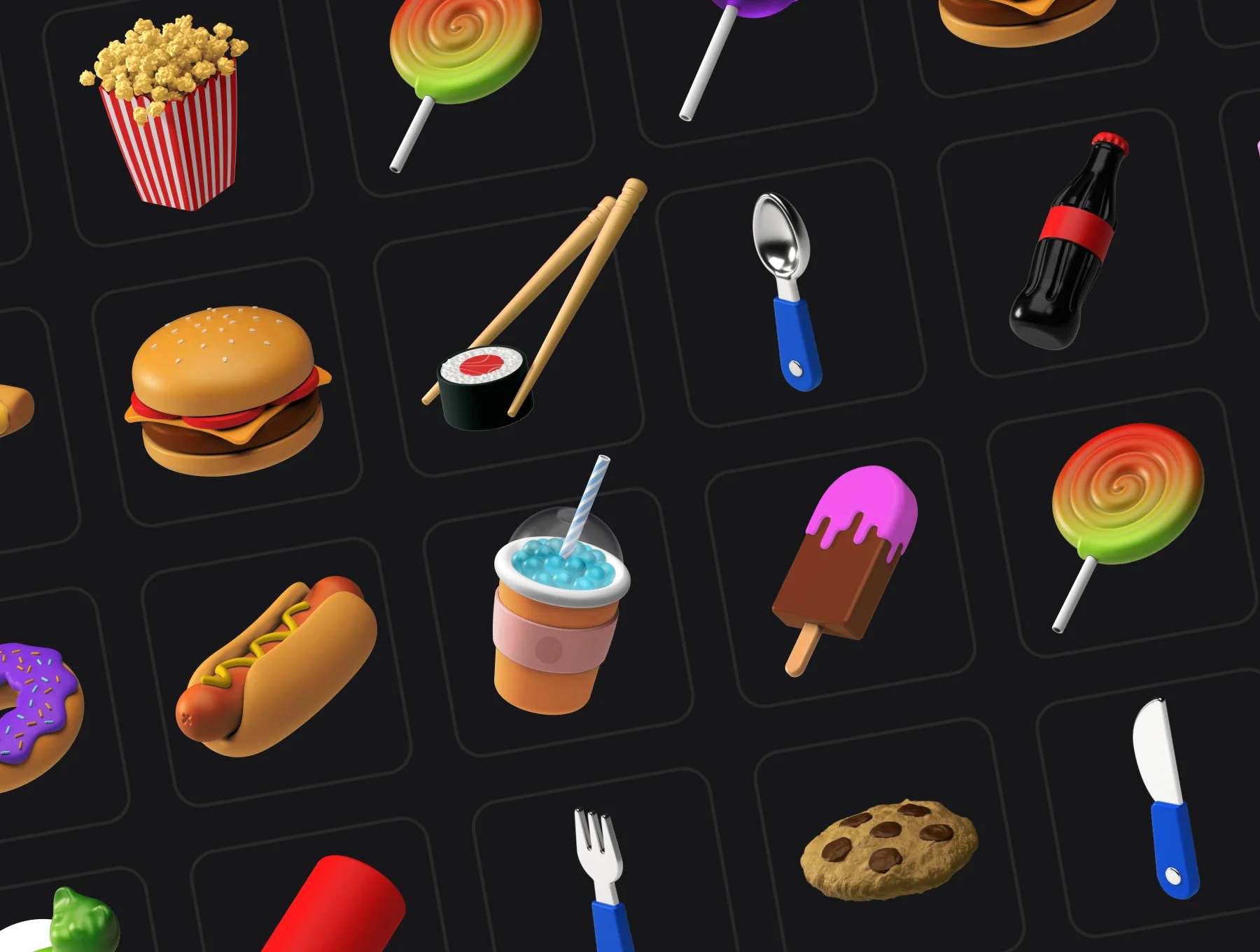3D Icons Pack - Food 5