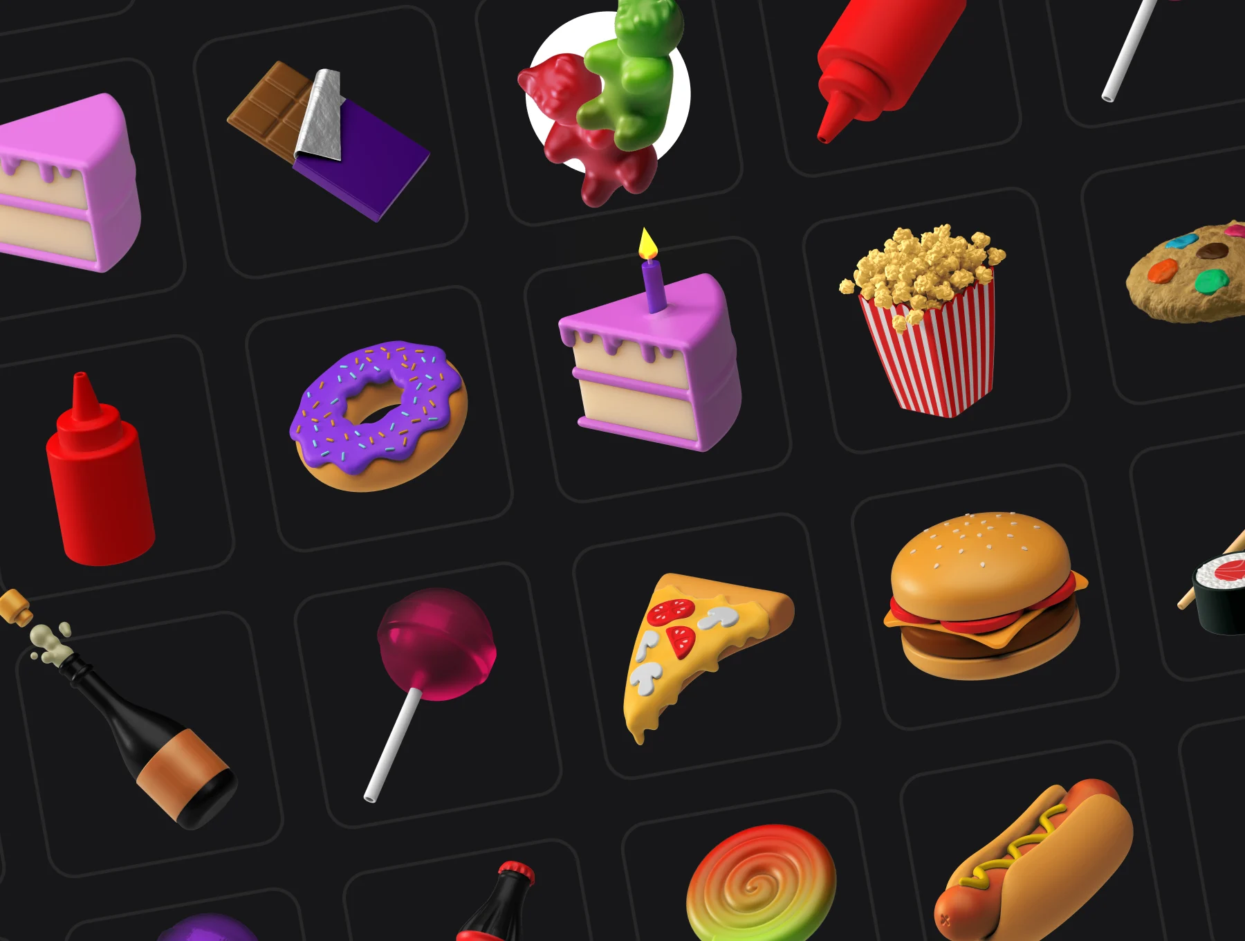 3D Icons Pack - Food 6