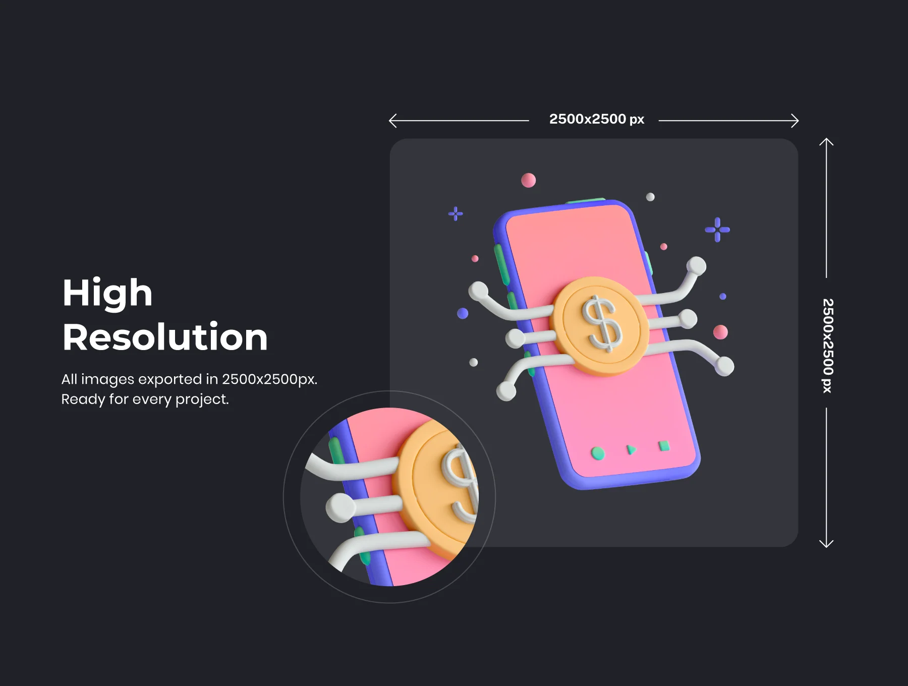 30 3D Icons Illustration Digital Currency 3