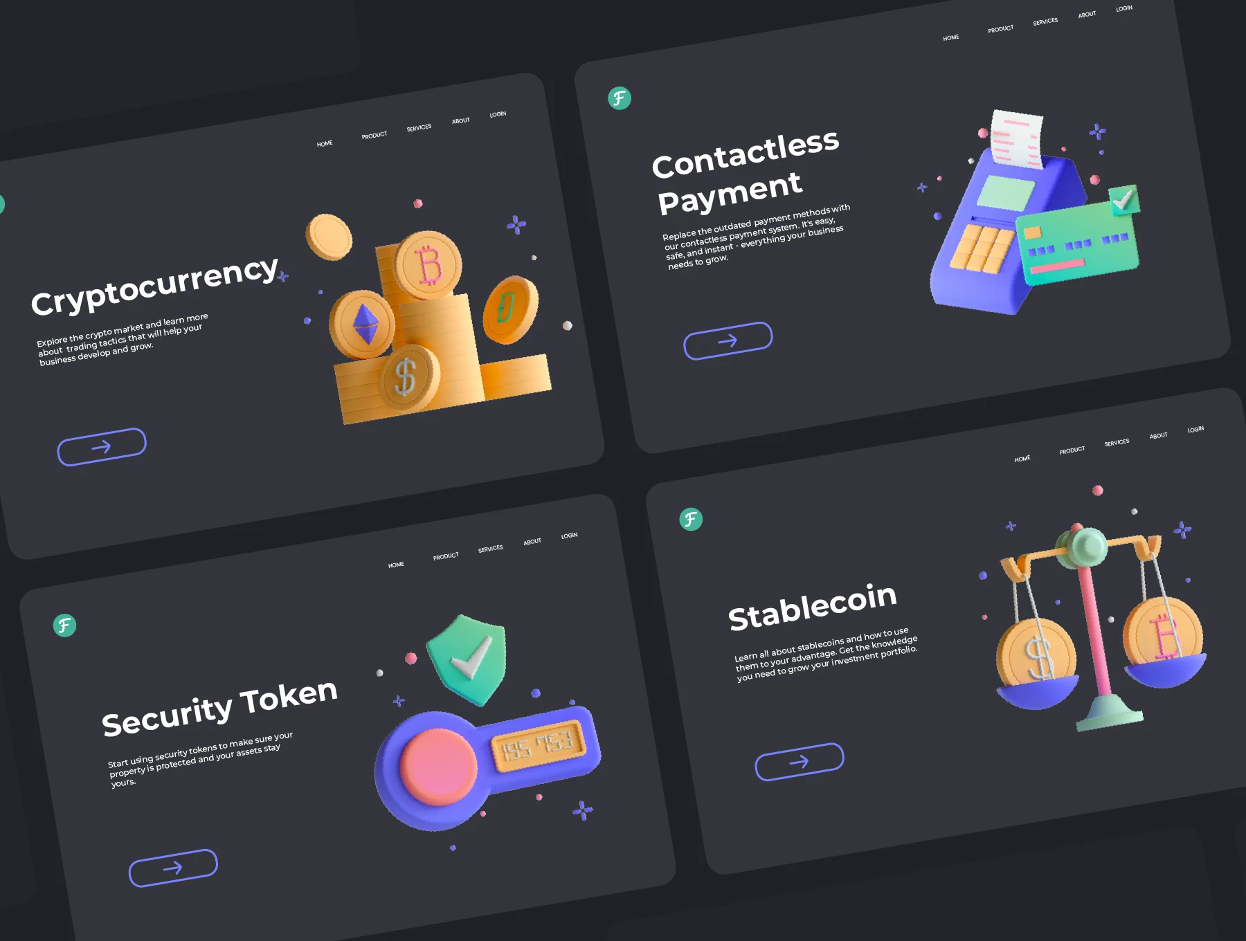 30 3D Icons Illustration Digital Currency 6