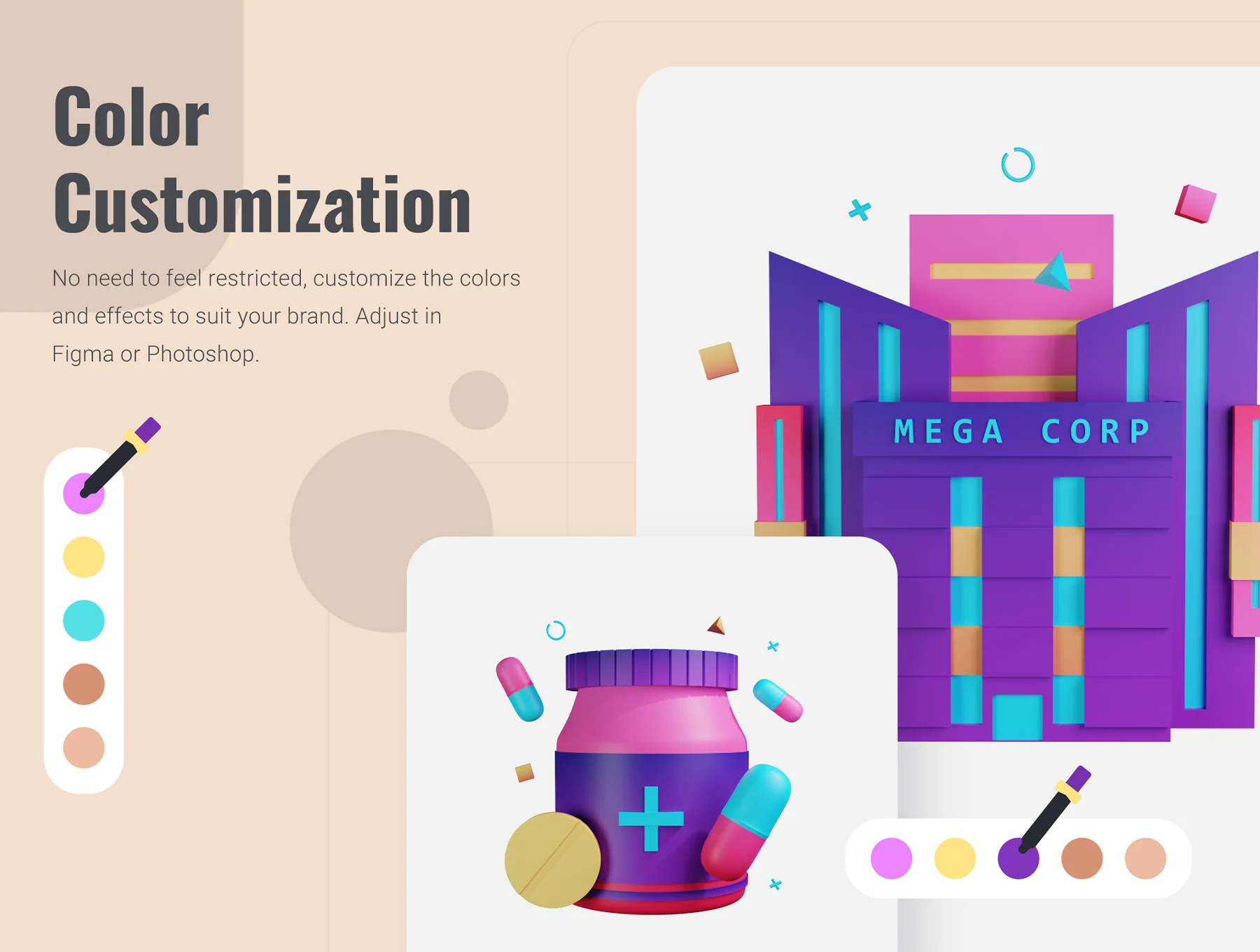30 3D Icons Illustration Dystopia Futuristics 6