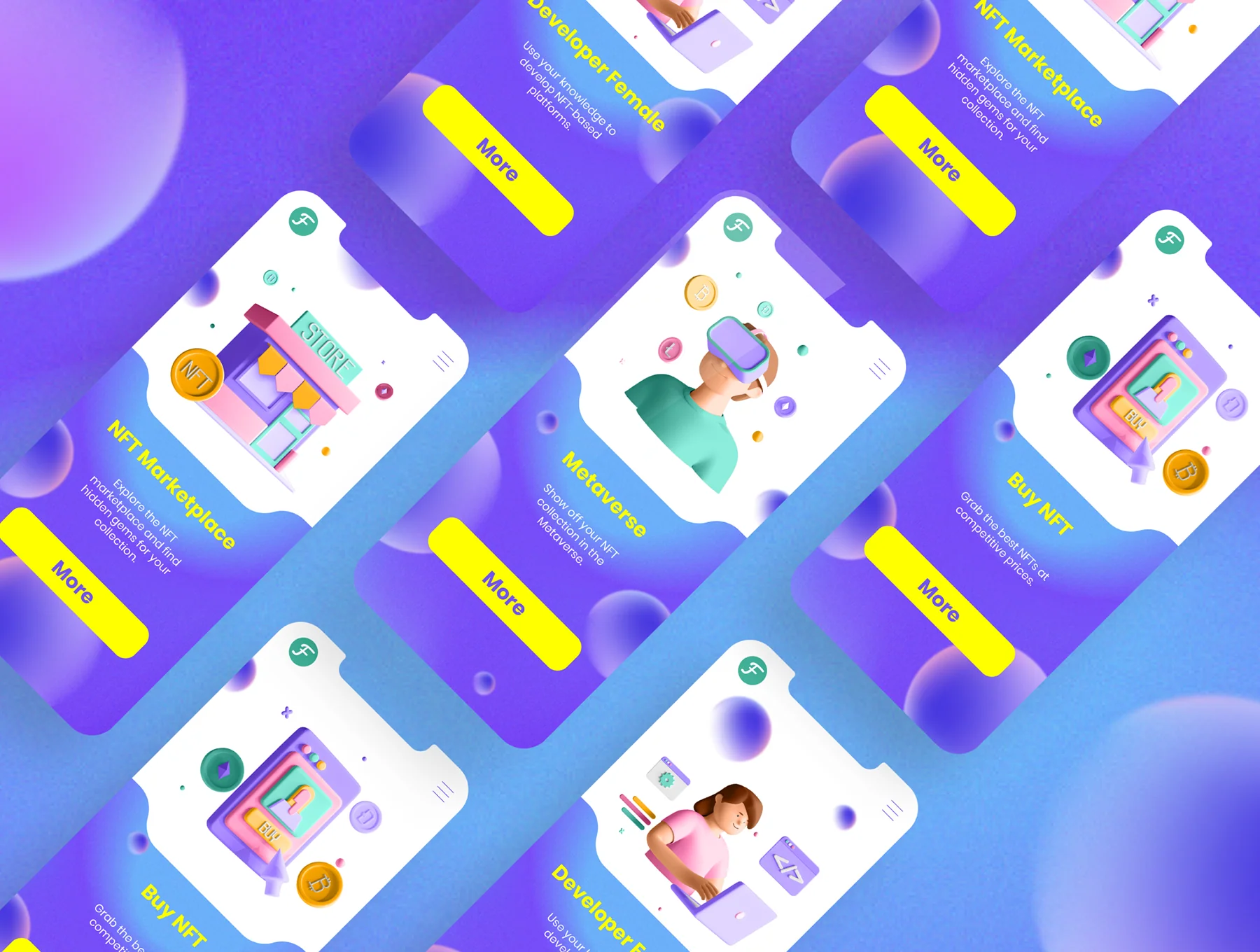 30 3D Icons Illustration NFT Technology 5