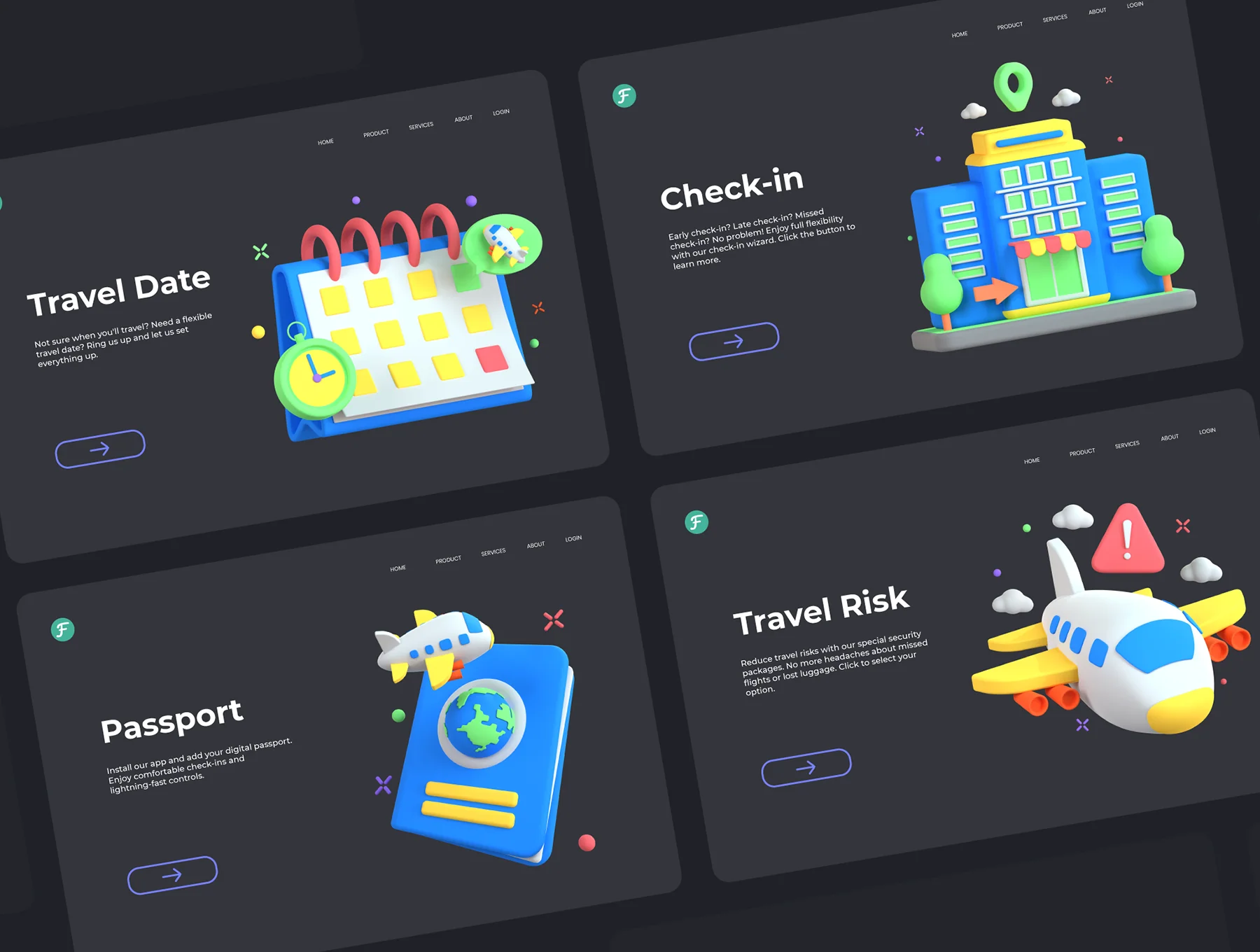 30 3D Icons Illustration Travel and Vacation 6