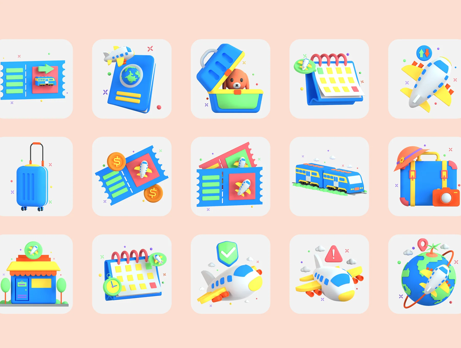 30 3D Icons Illustration Travel and Vacation 8