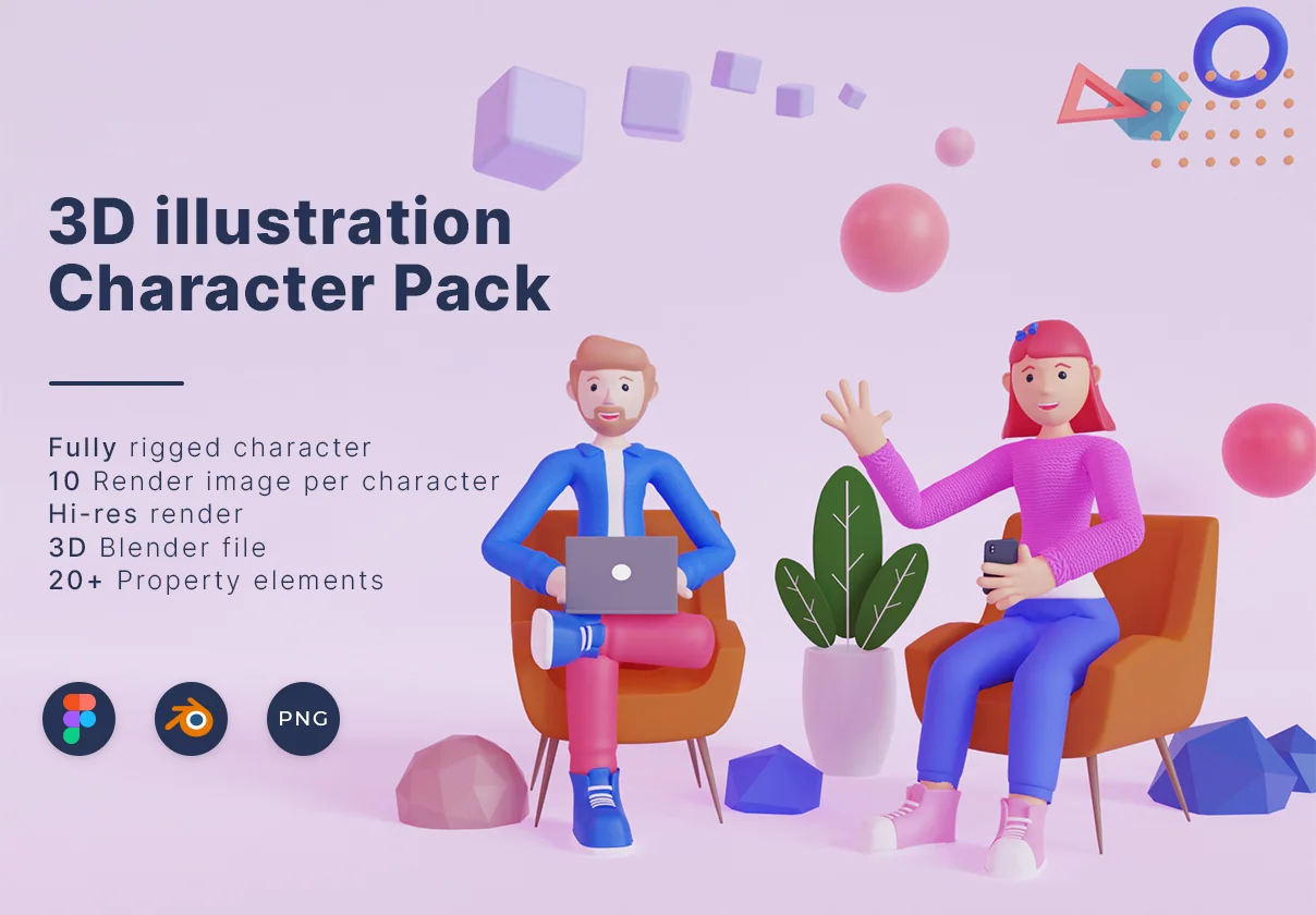 3D Illustration Character Pack
