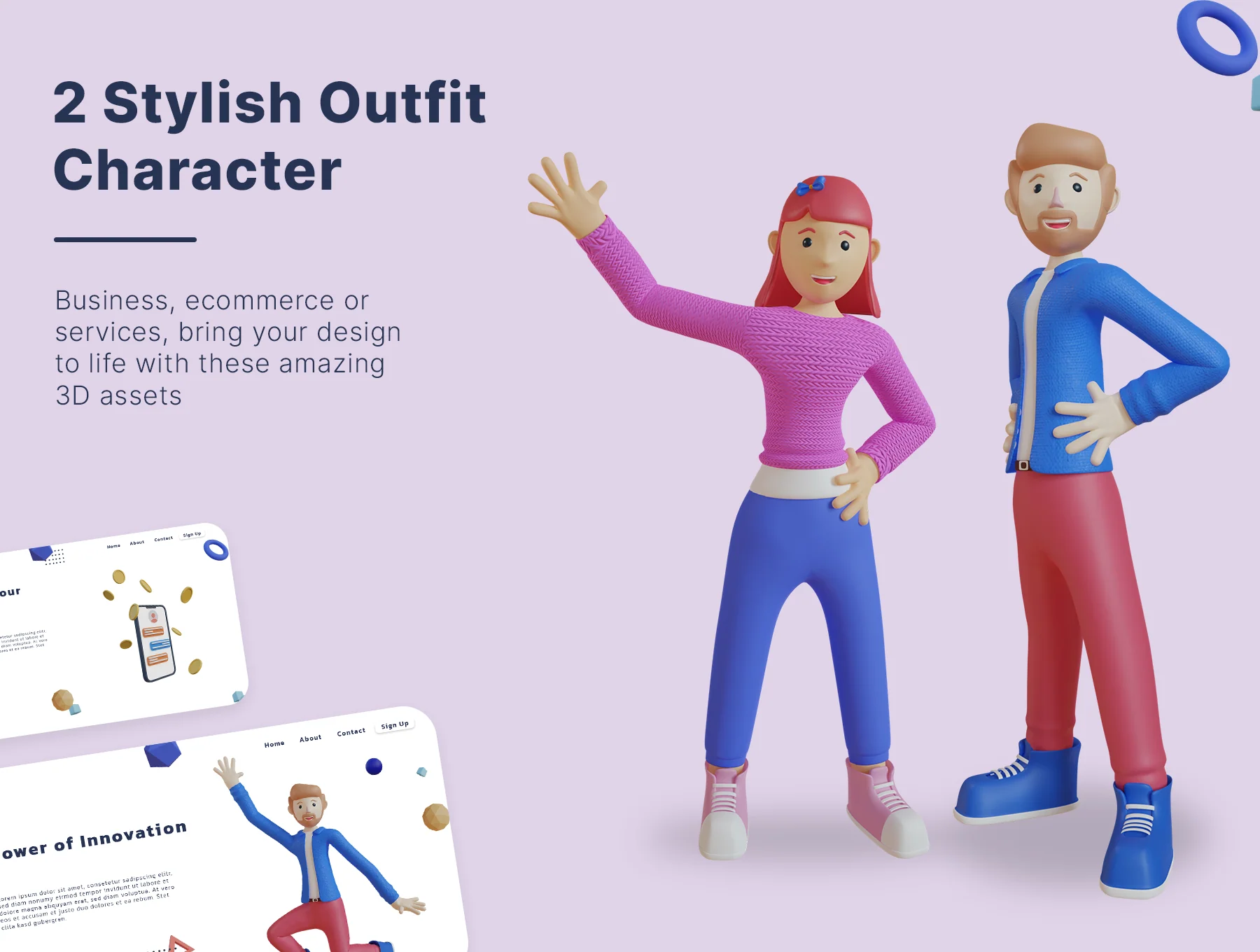 3D Illustration Character Pack 2