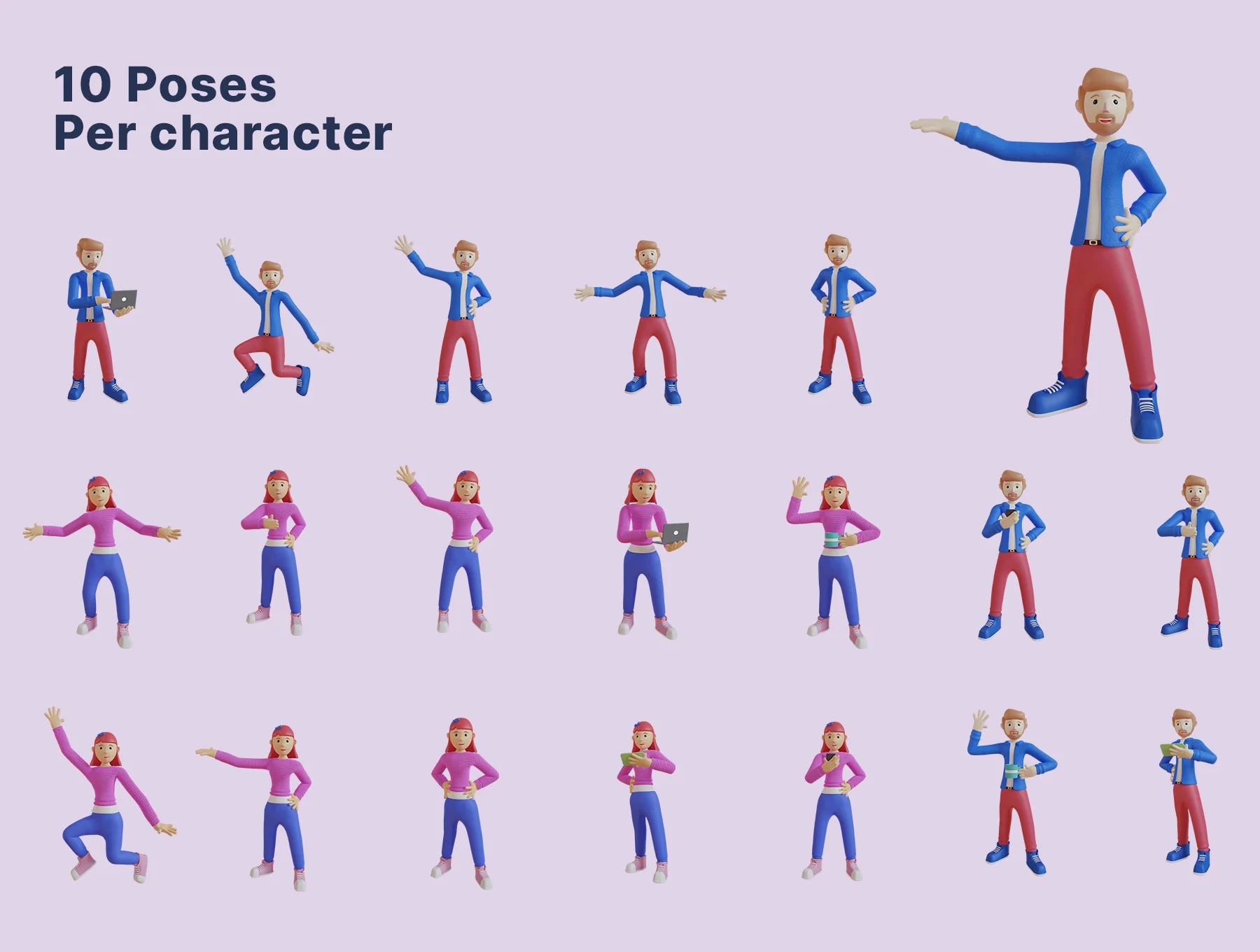 3D Illustration Character Pack 3