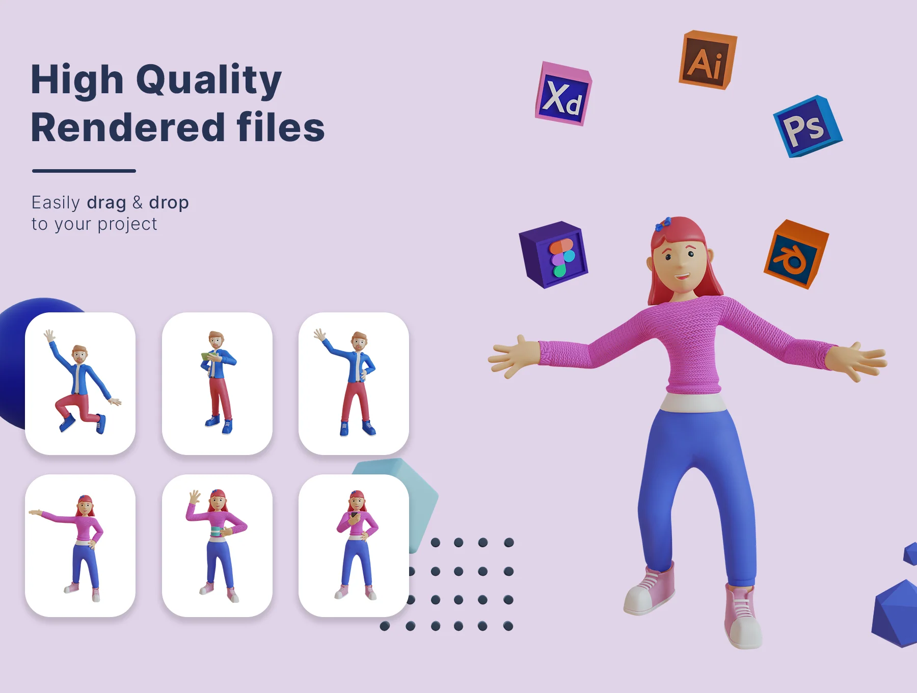 3D Illustration Character Pack 7