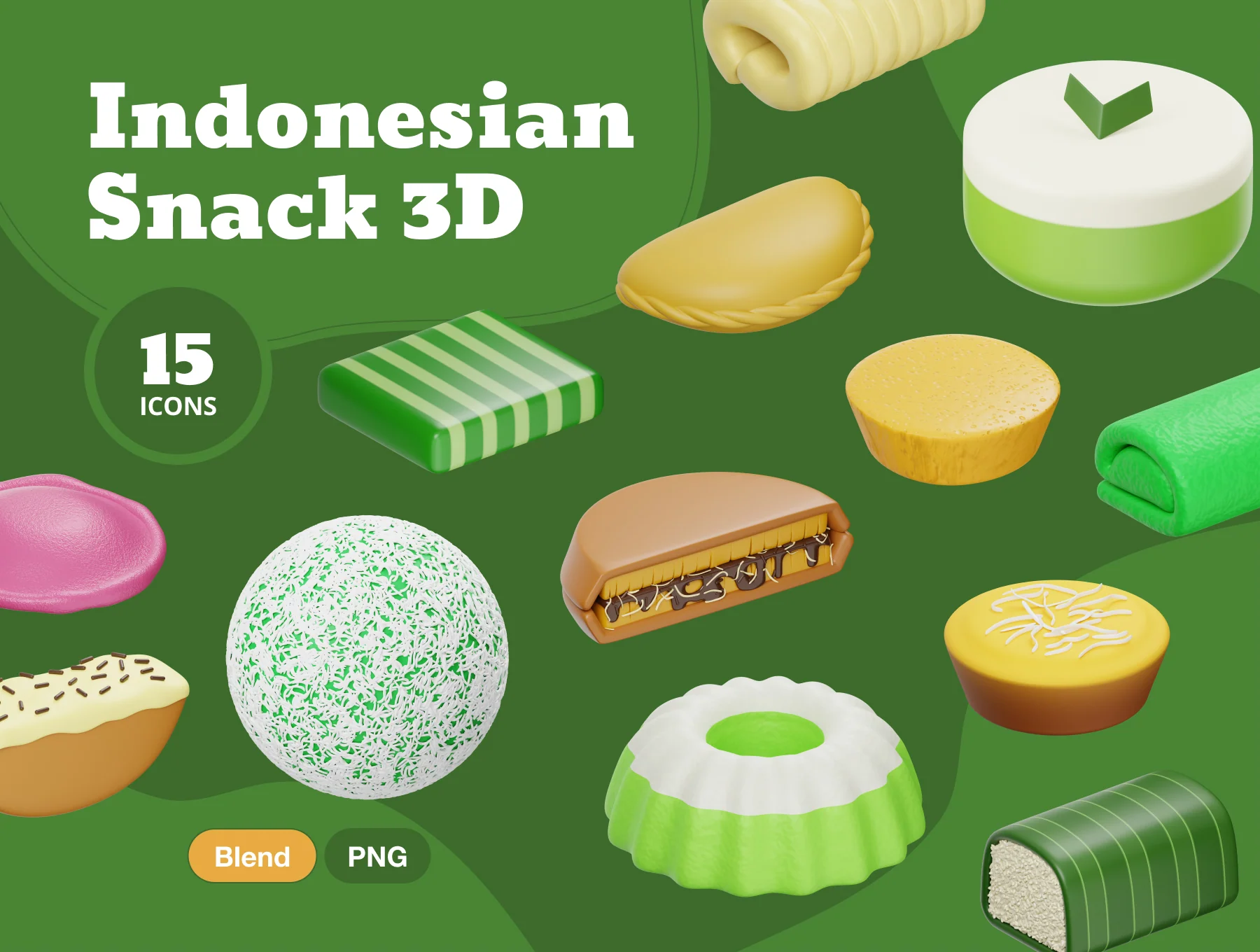 3D Indonesian Snack