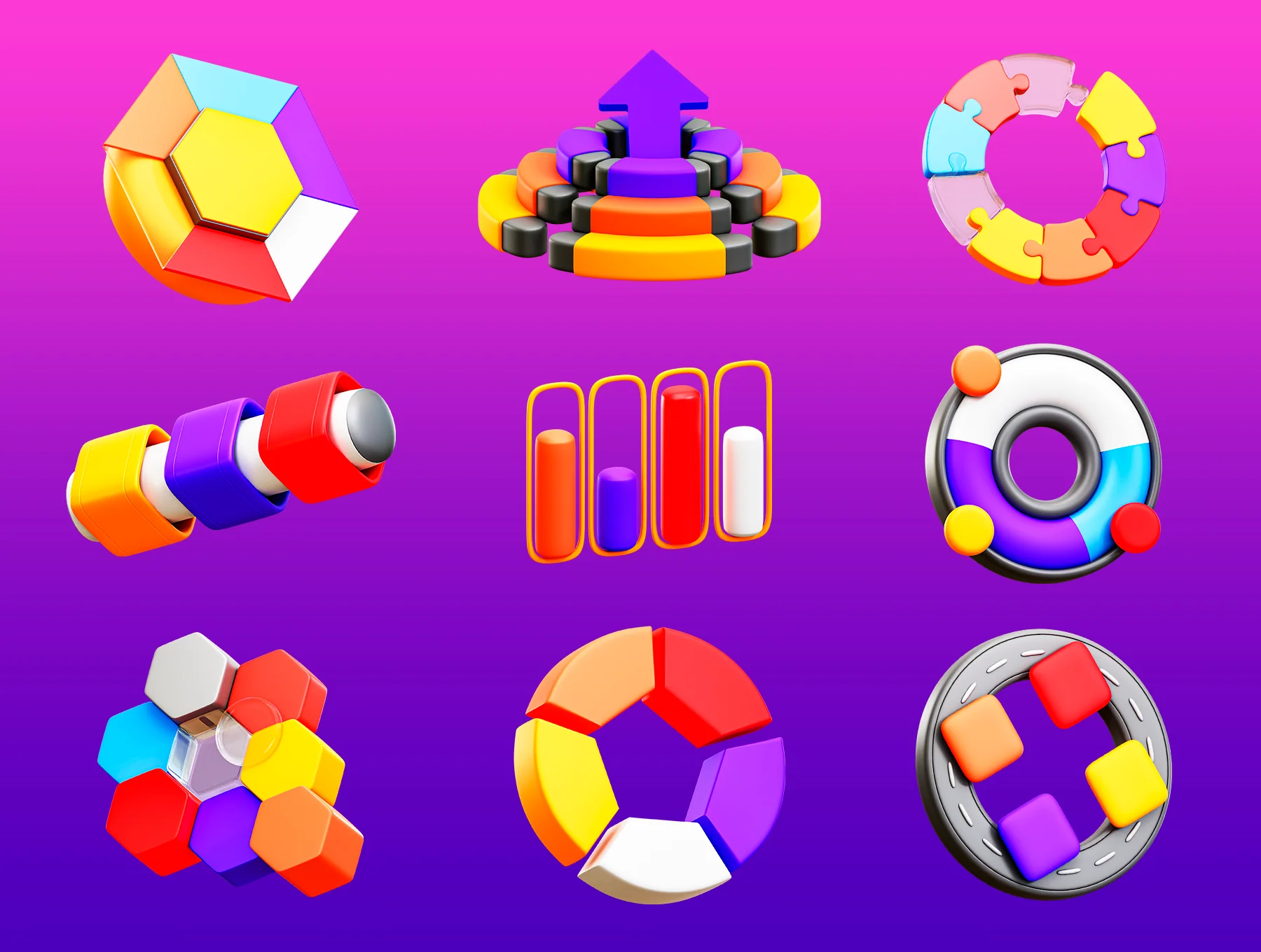 3d Infographic Icon 6