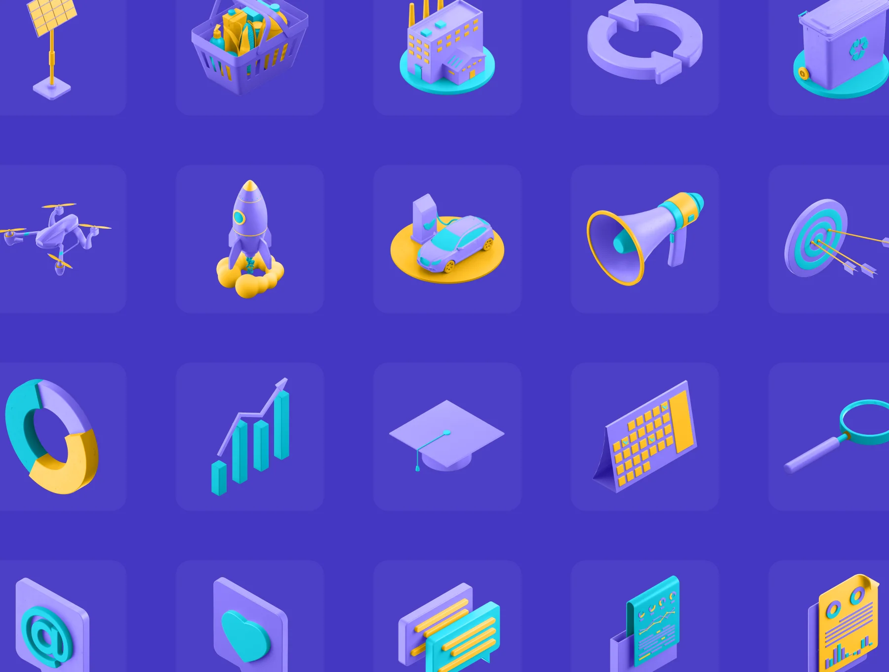 3D Isometric Icons 6