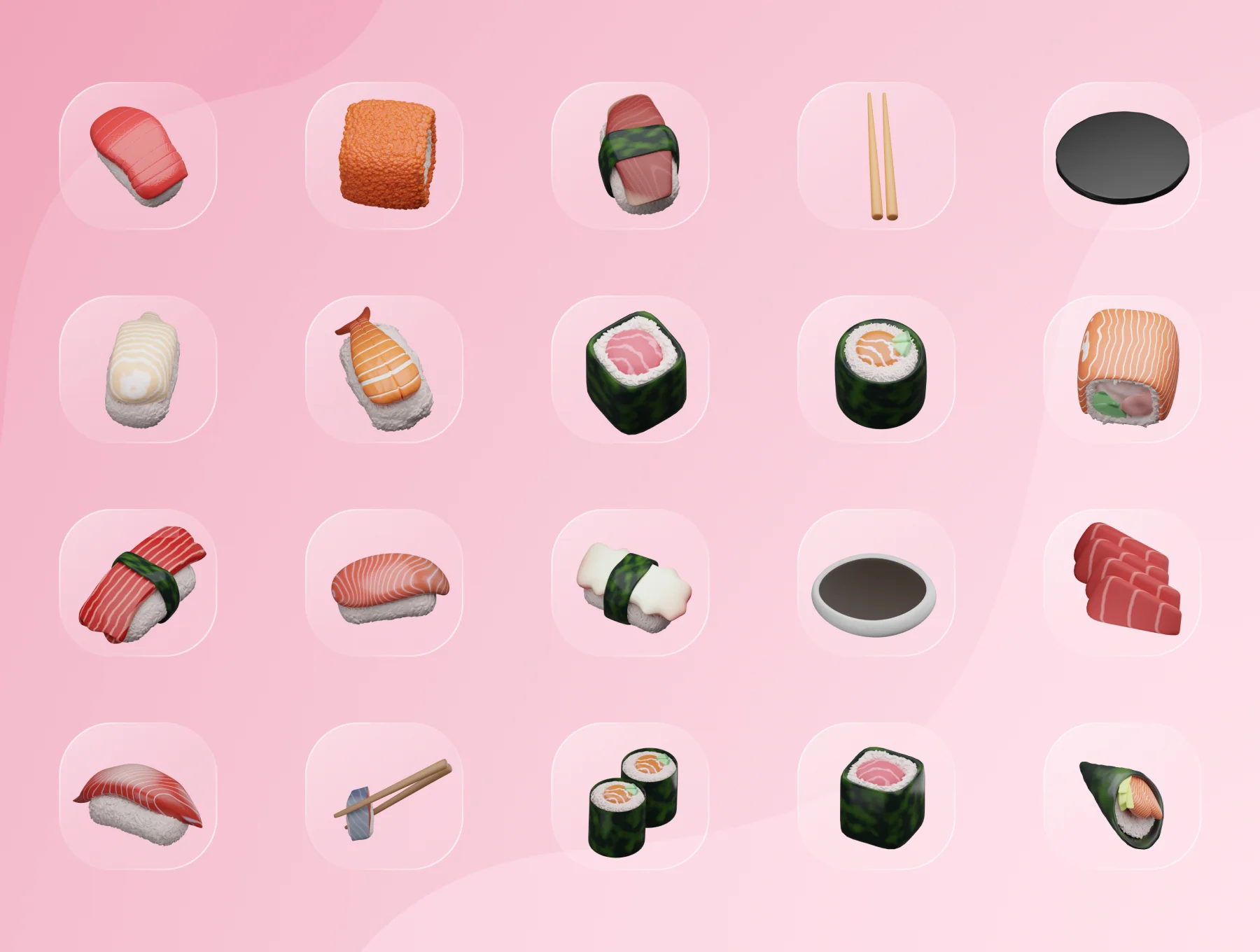 3D Japanese Food Illustration 5