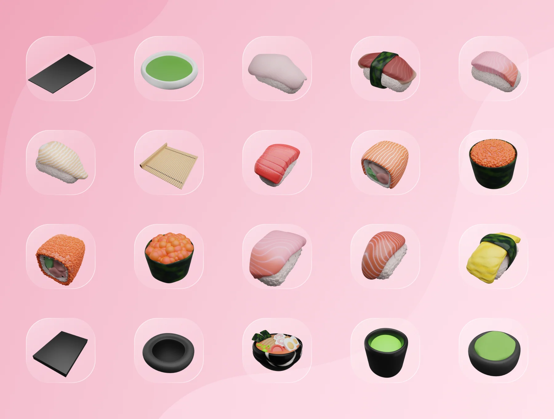 3D Japanese Food Illustration 6