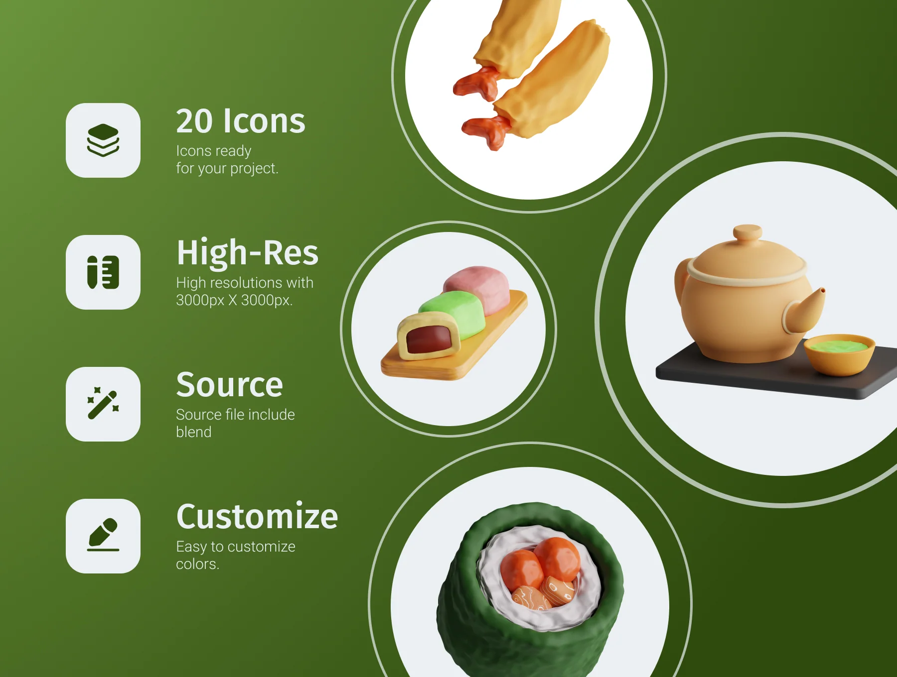 3D Japanese Food 2