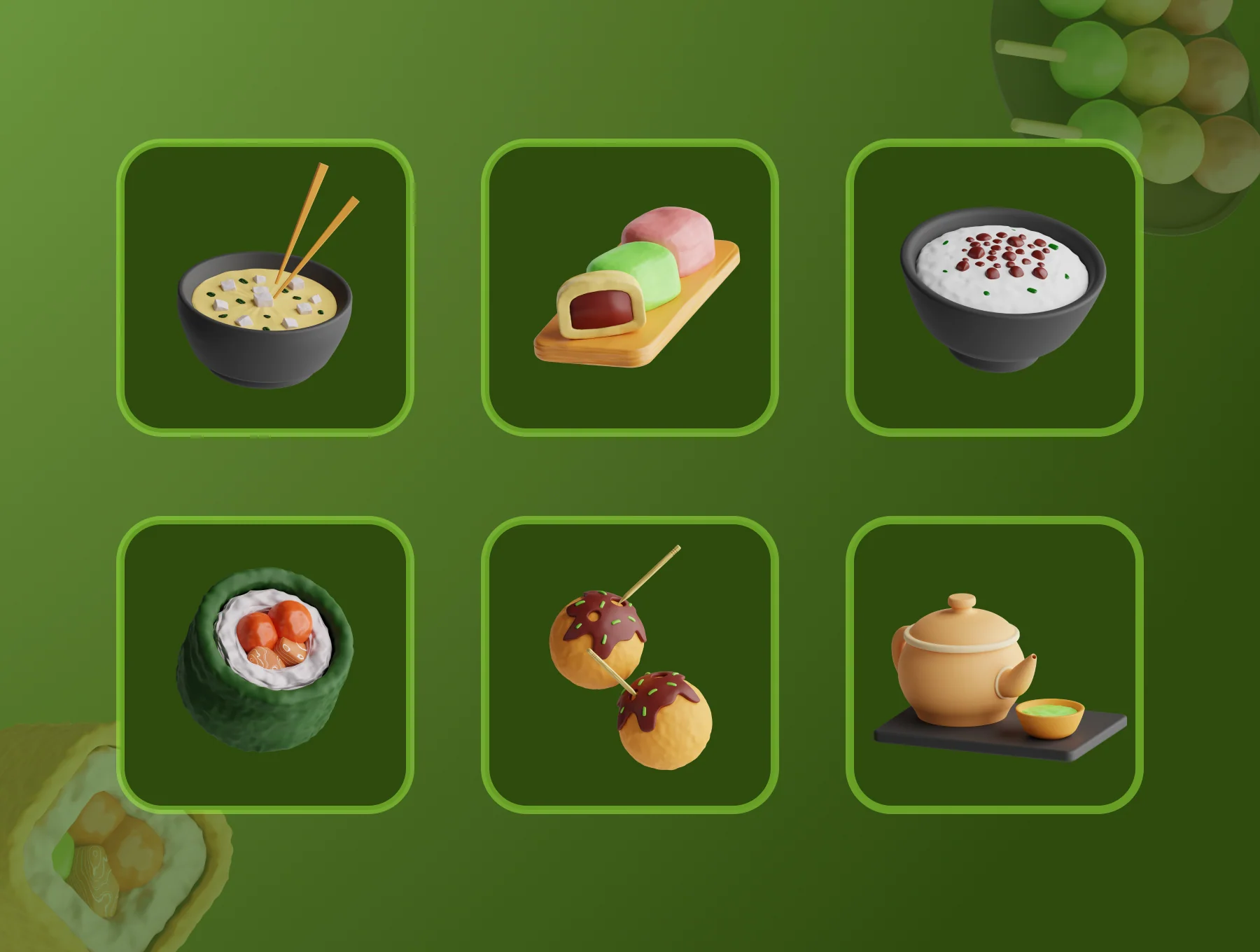 3D Japanese Food 7